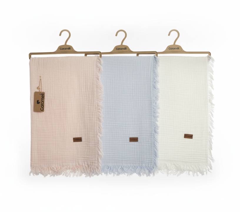 Caramell Soft Muslin Baby Blanket 120 x 100