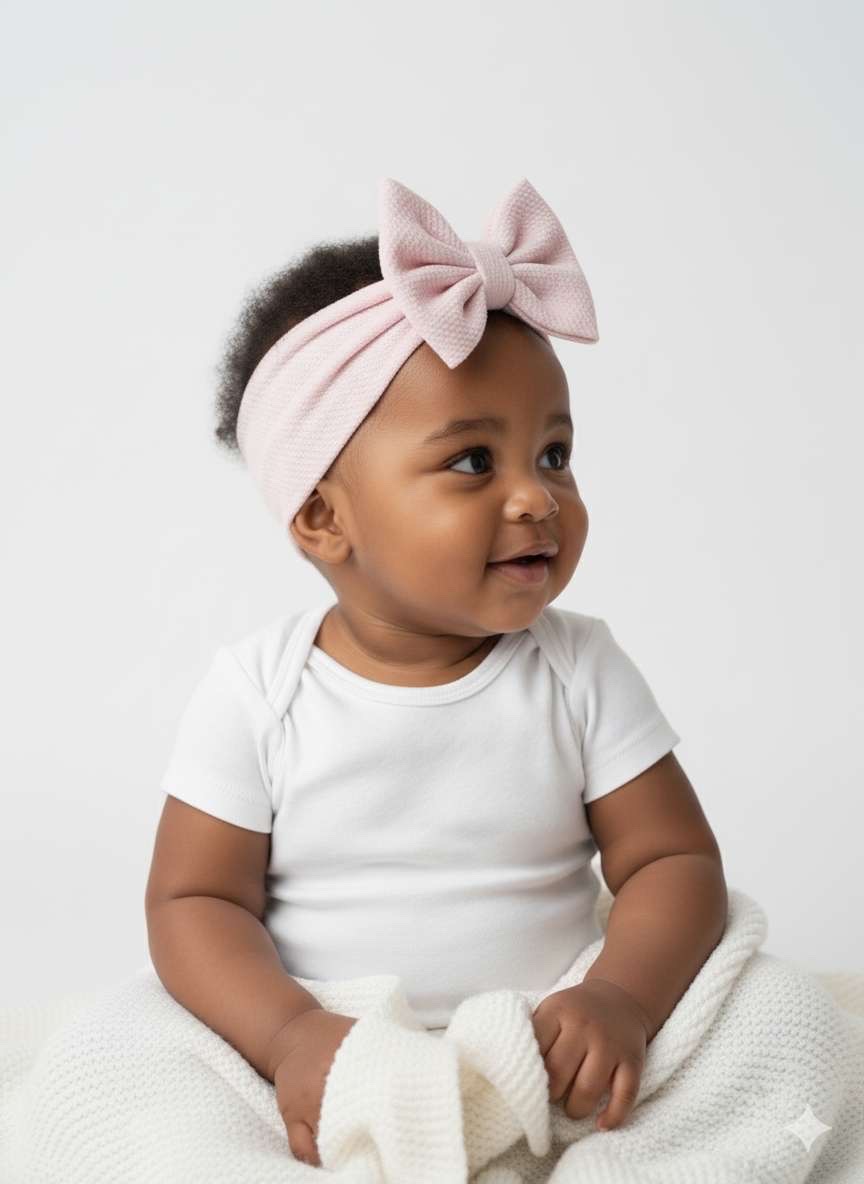 Caramell Set of Baby Bow Headbands