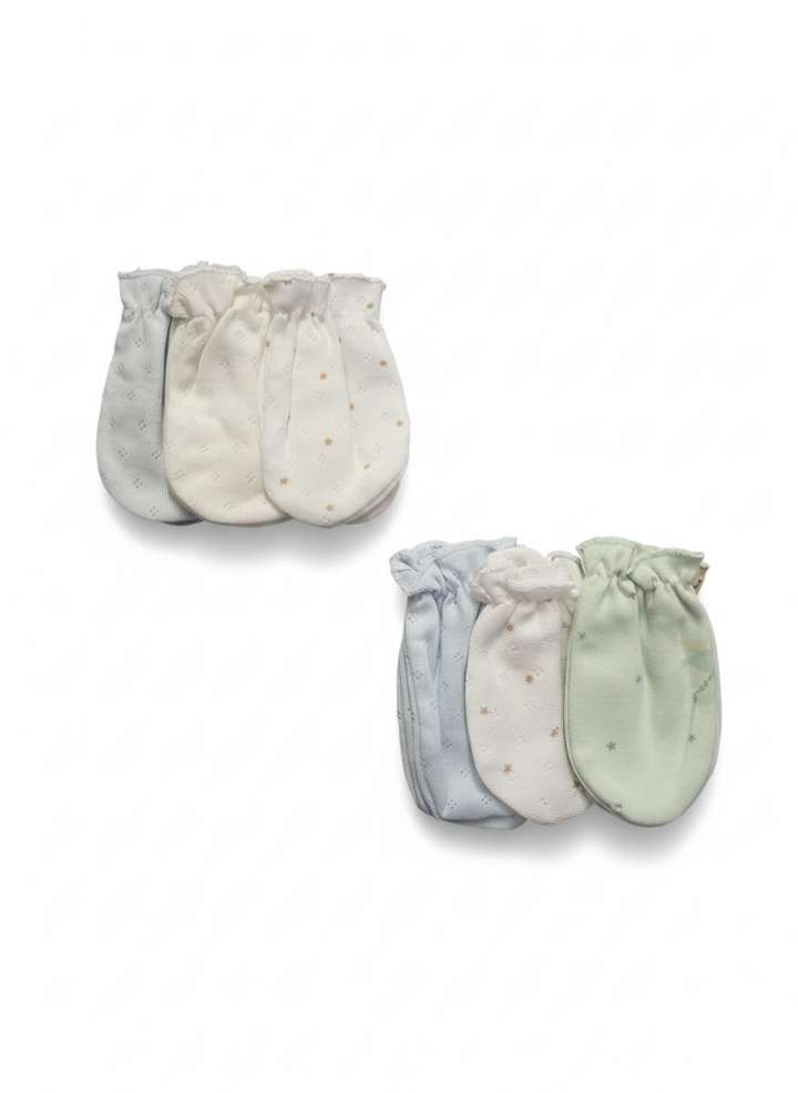 Caramell Baby Cotton Mittens Set