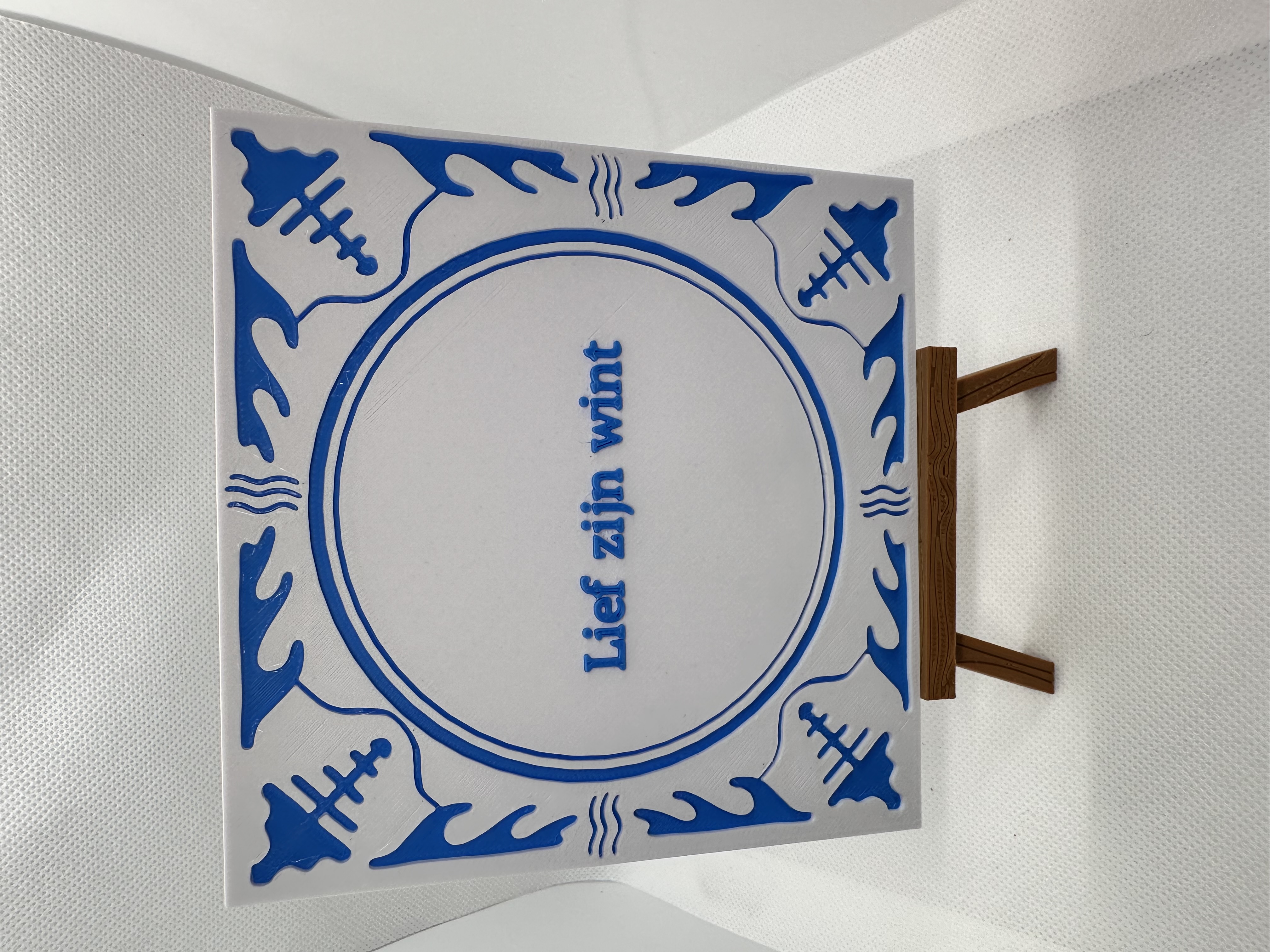 Tegeltje met eigen tekst