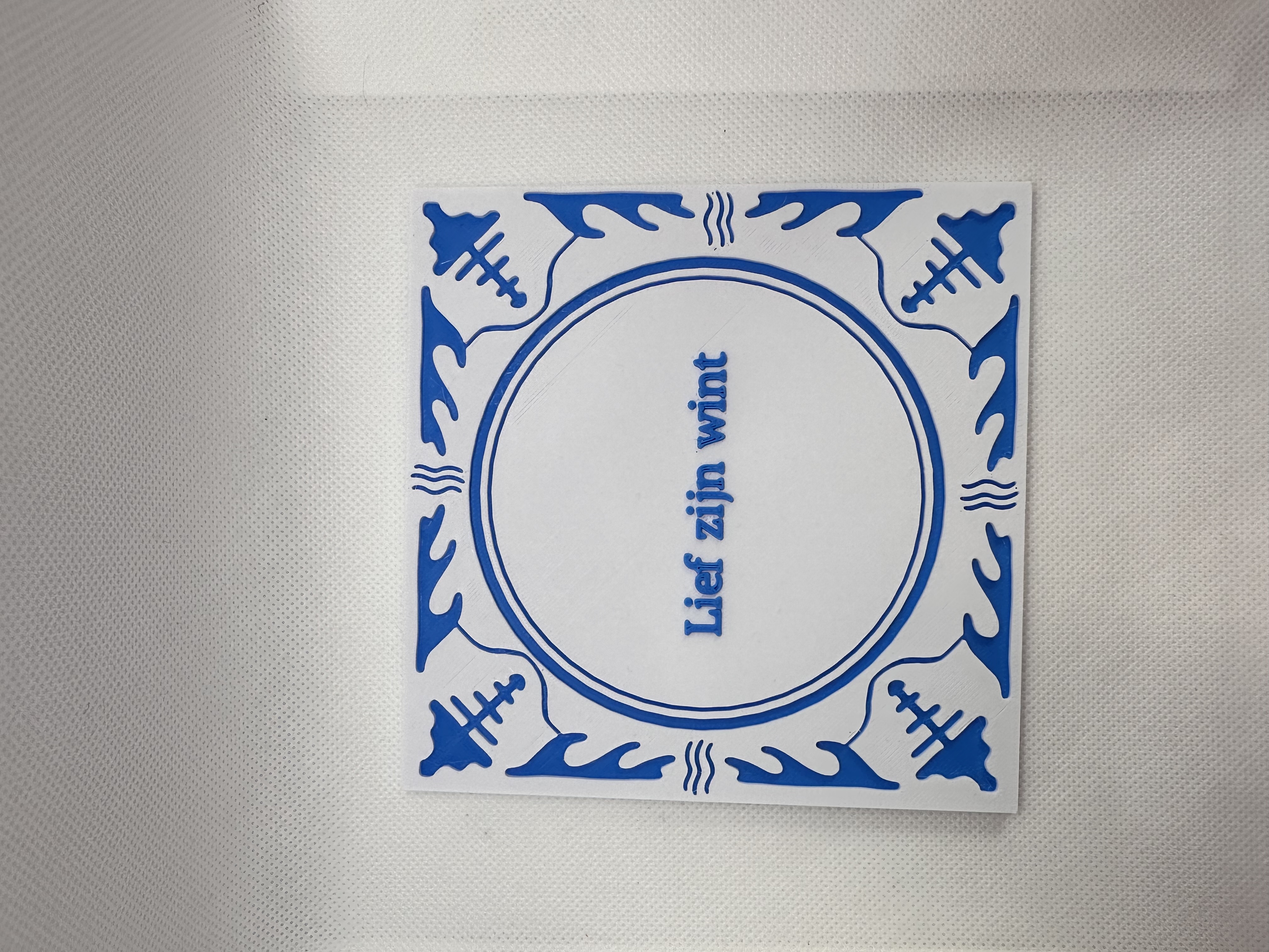 Tegeltje met eigen tekst