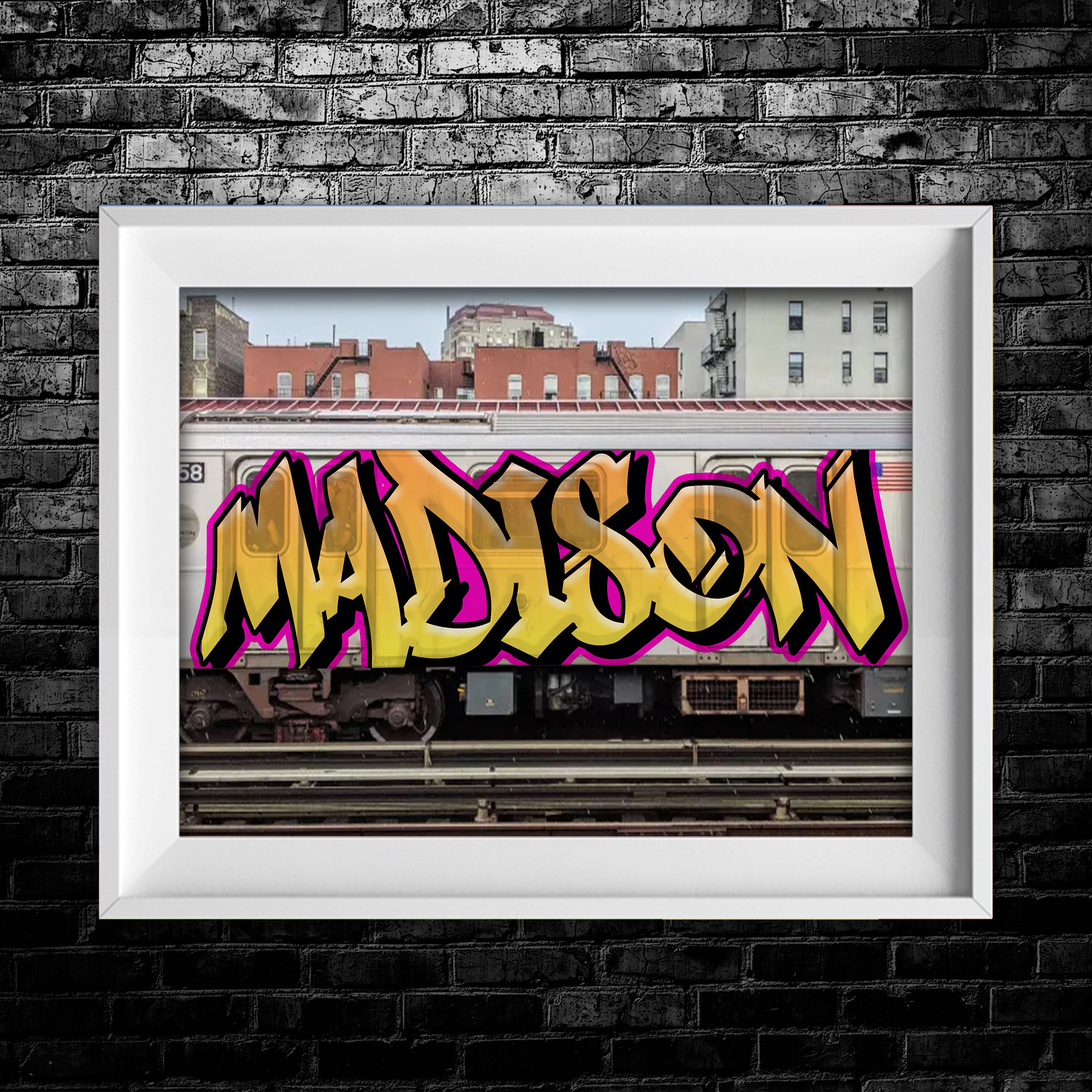Custom Subway Graffiti Name Print