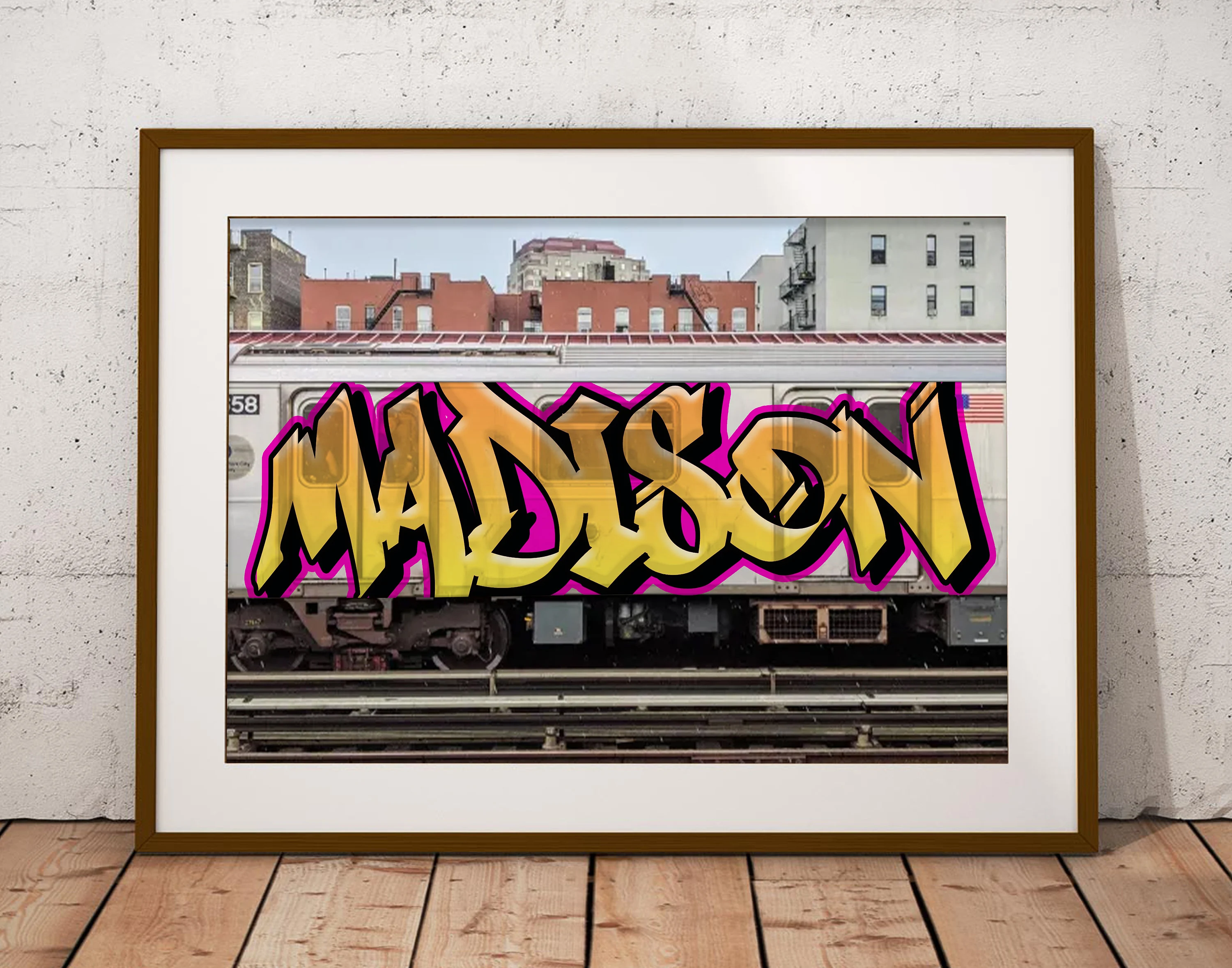 Custom NYC Subway Graffiti Name Art Print
