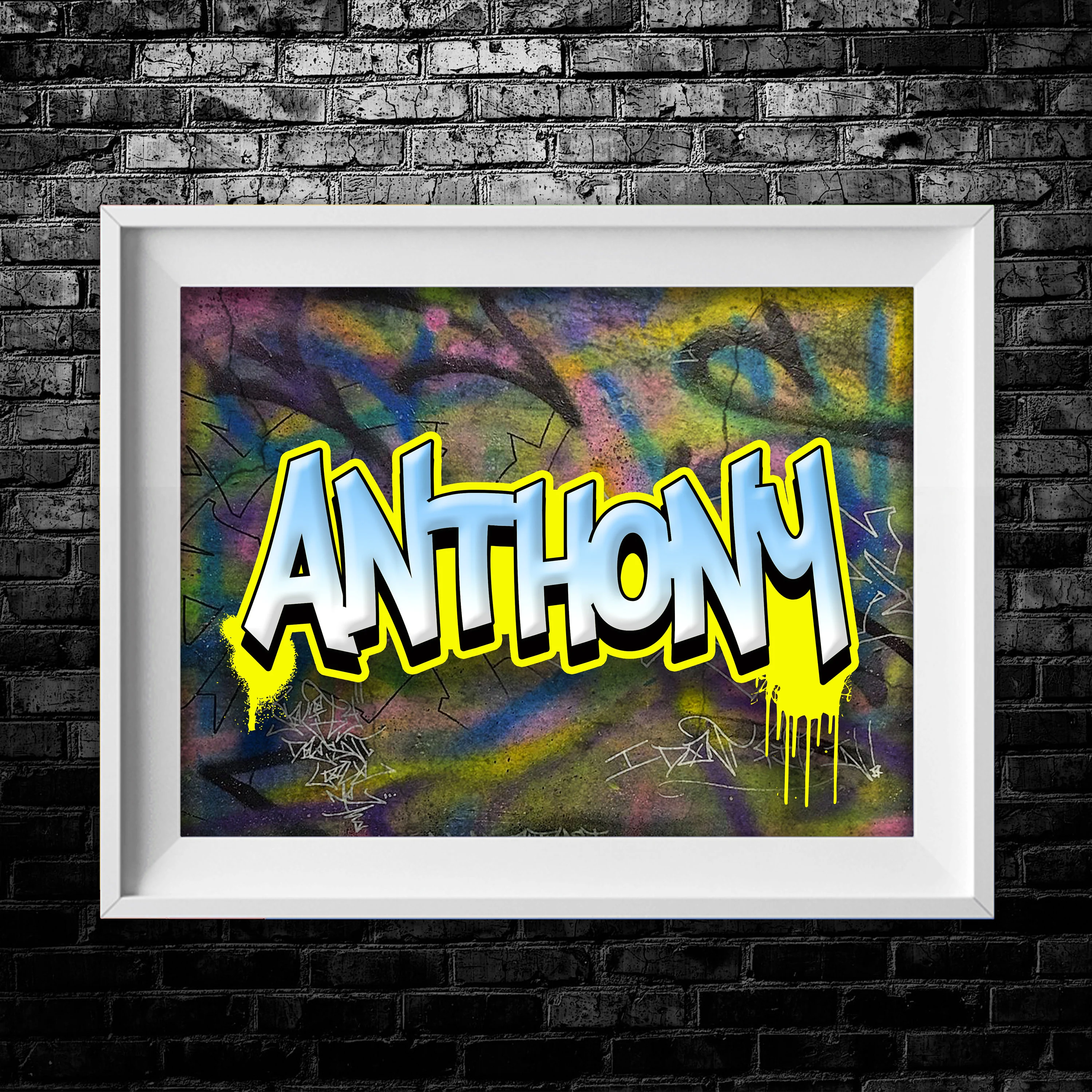 Custom Basic Graffiti Name Digital Download Art Print