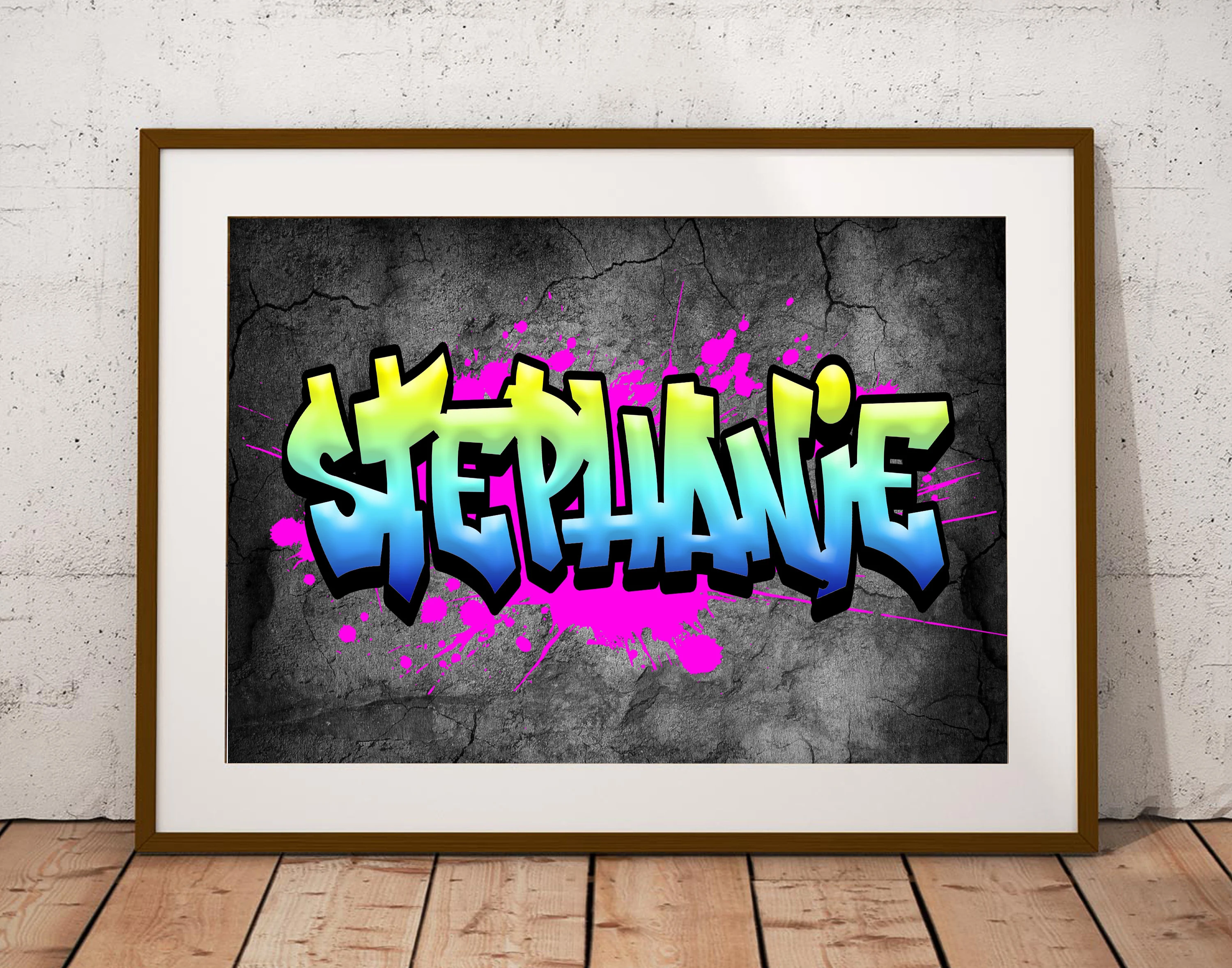 Custom Graffiti Name Digital Download Art Print