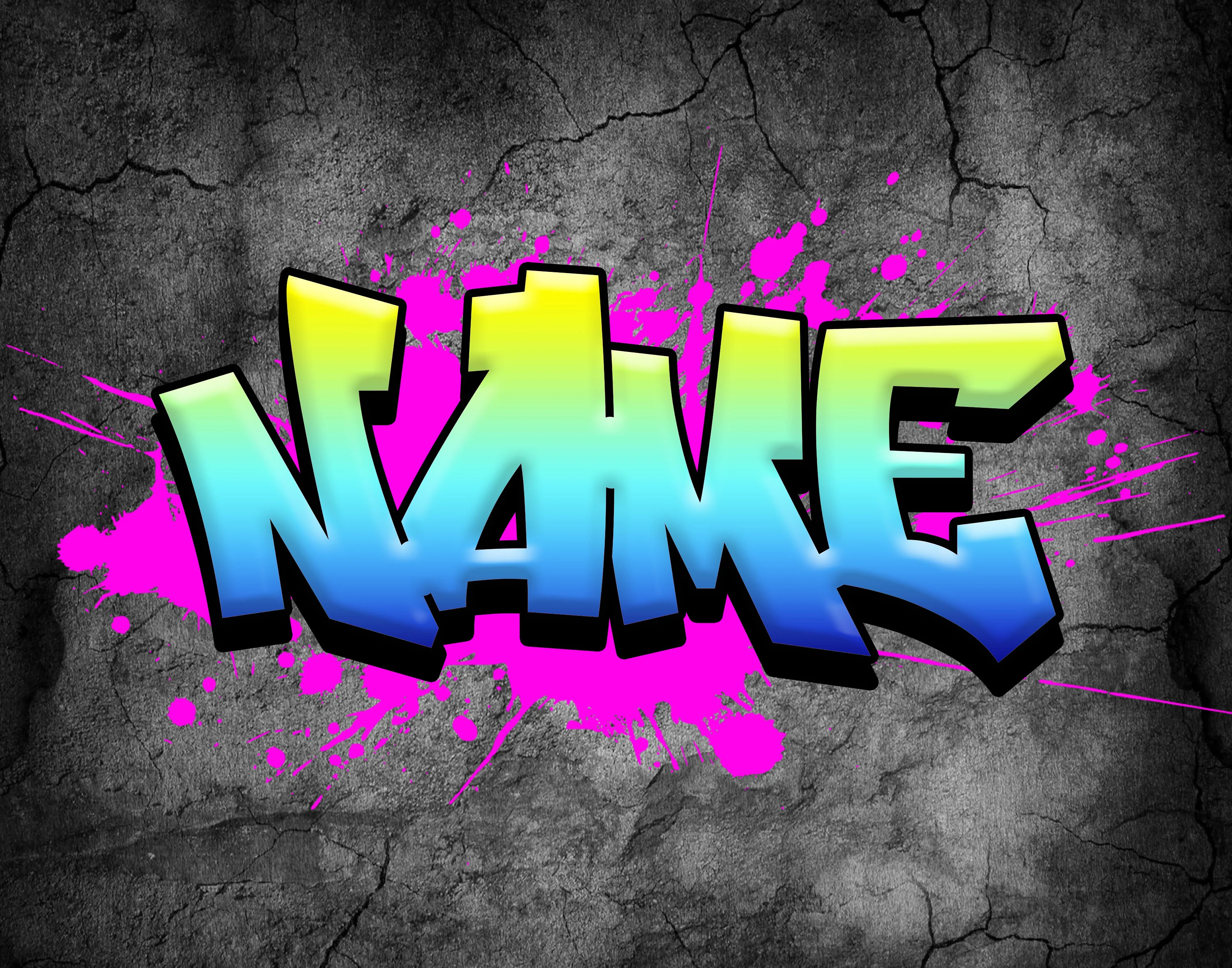 Custom Graffiti Name Digital Download Art Print