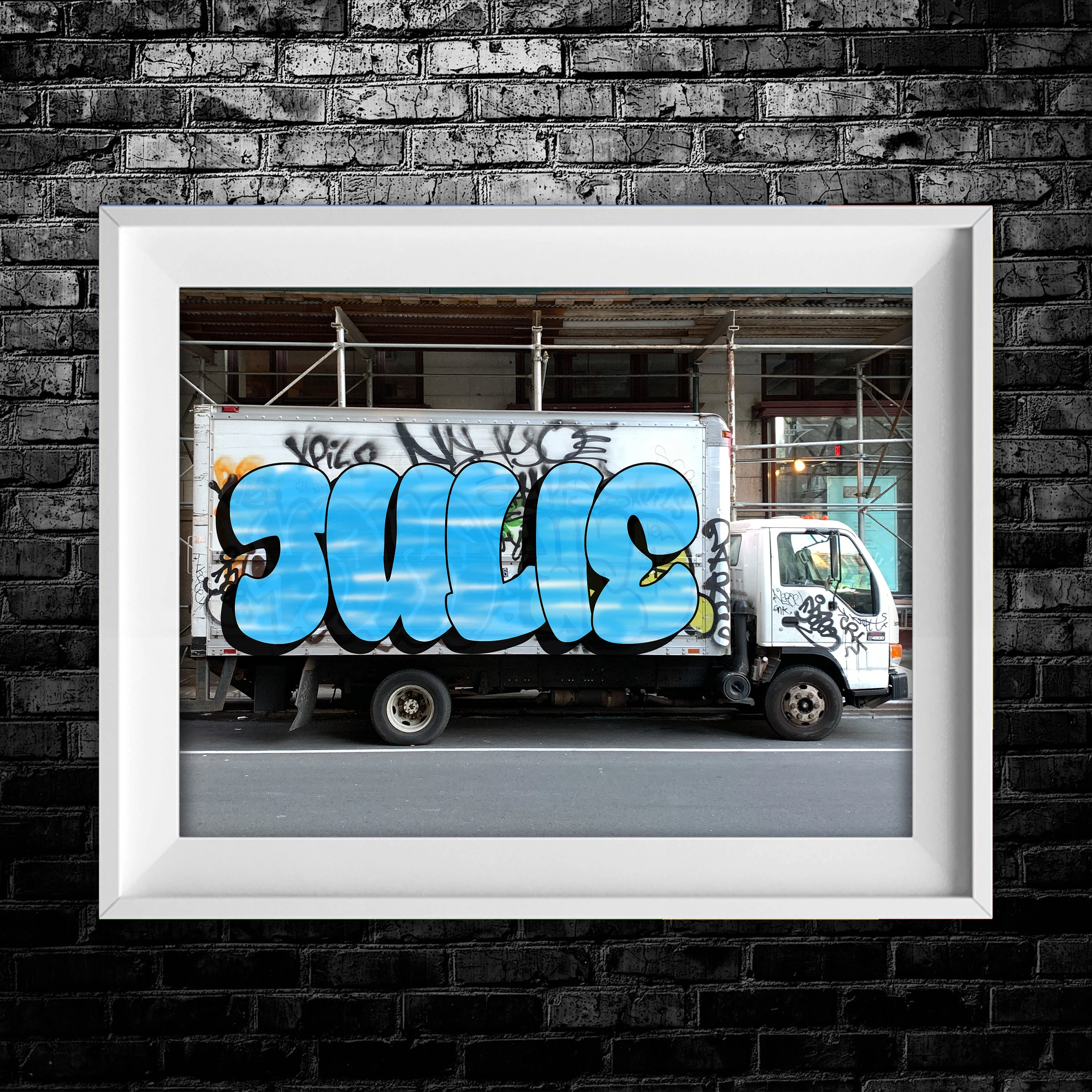 Custom NYC Box Truck Graffiti Name Digital Download Art Print