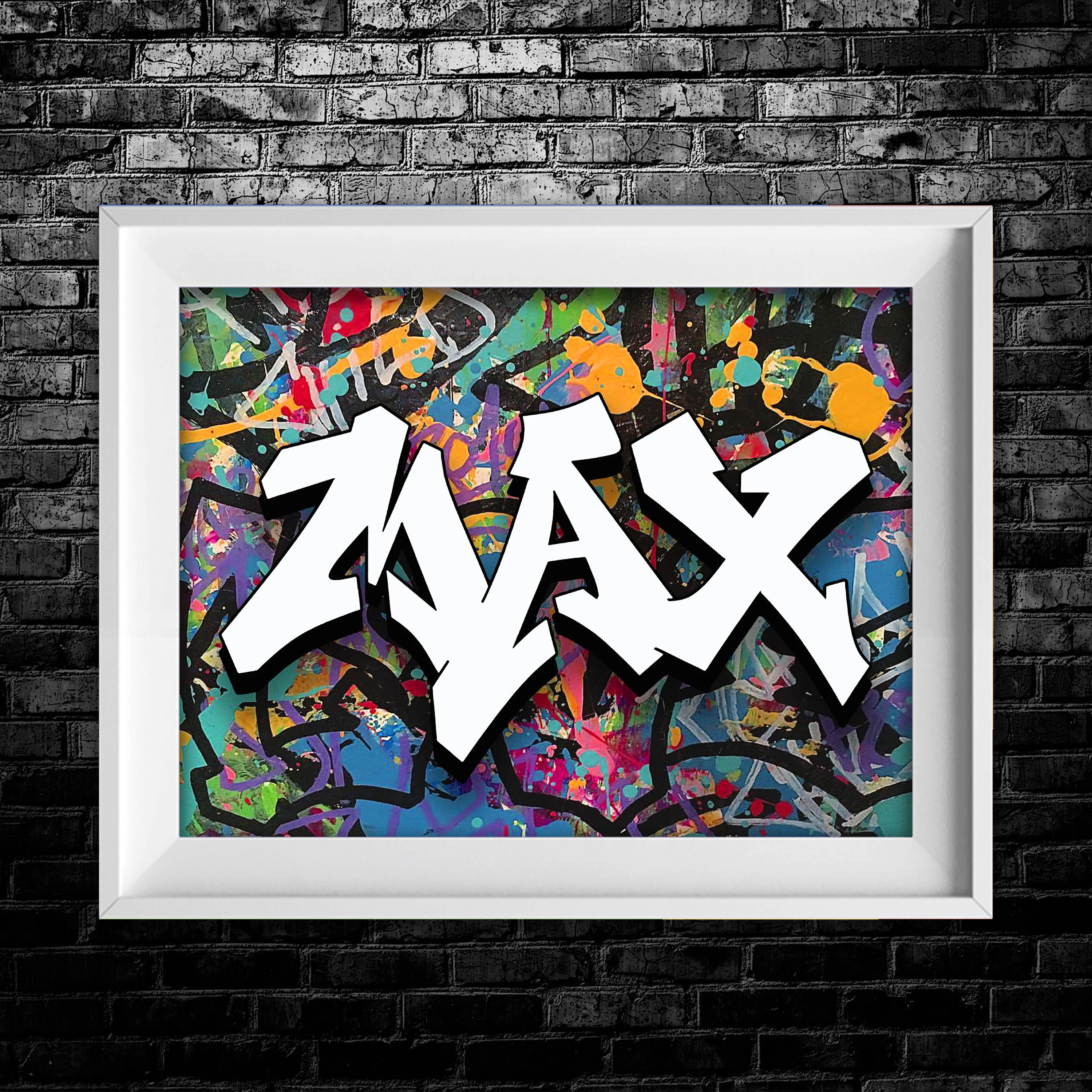 Custom Crazy Style Graffiti Name Digital Download Art Print