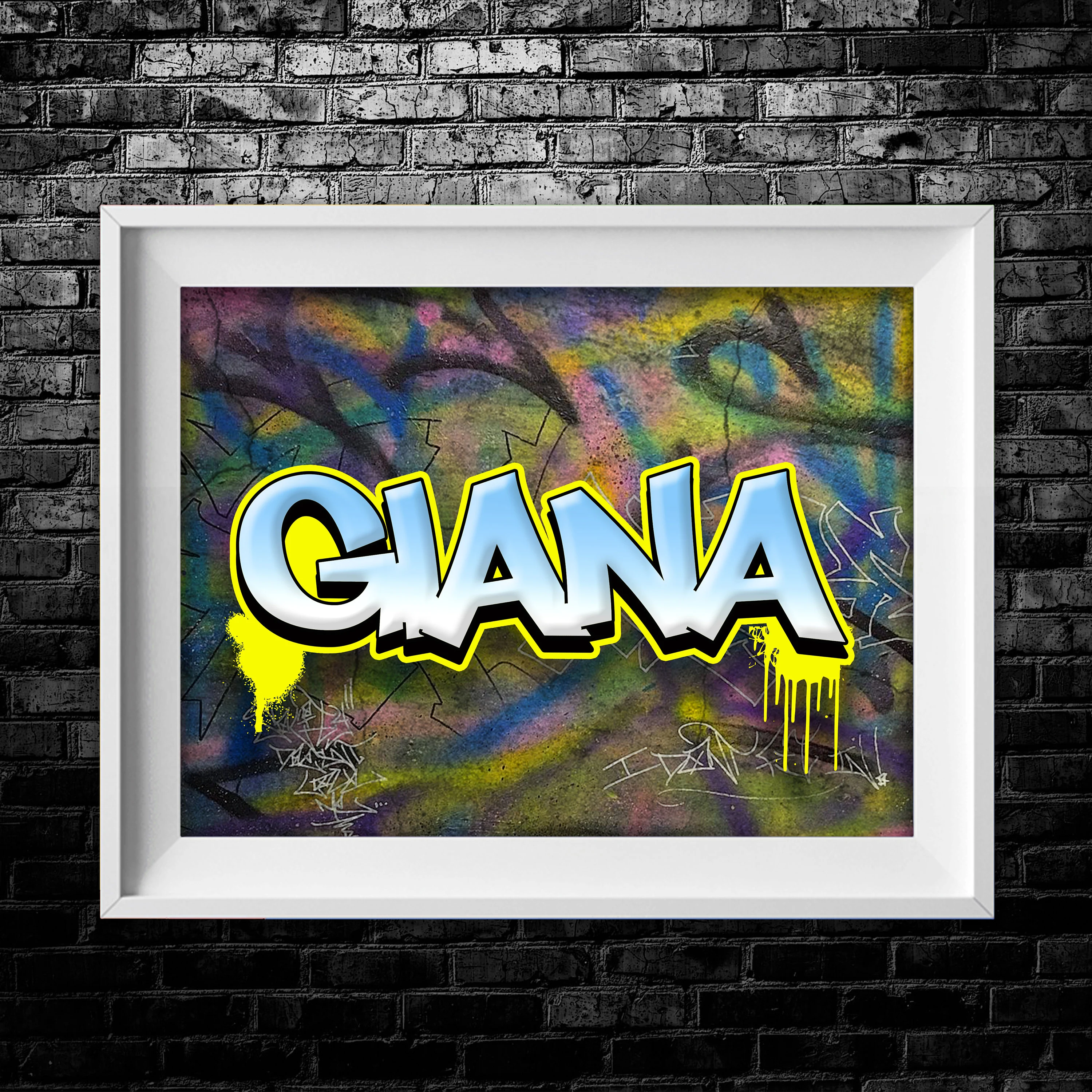 Custom Basic Graffiti Name Digital Download Art Print
