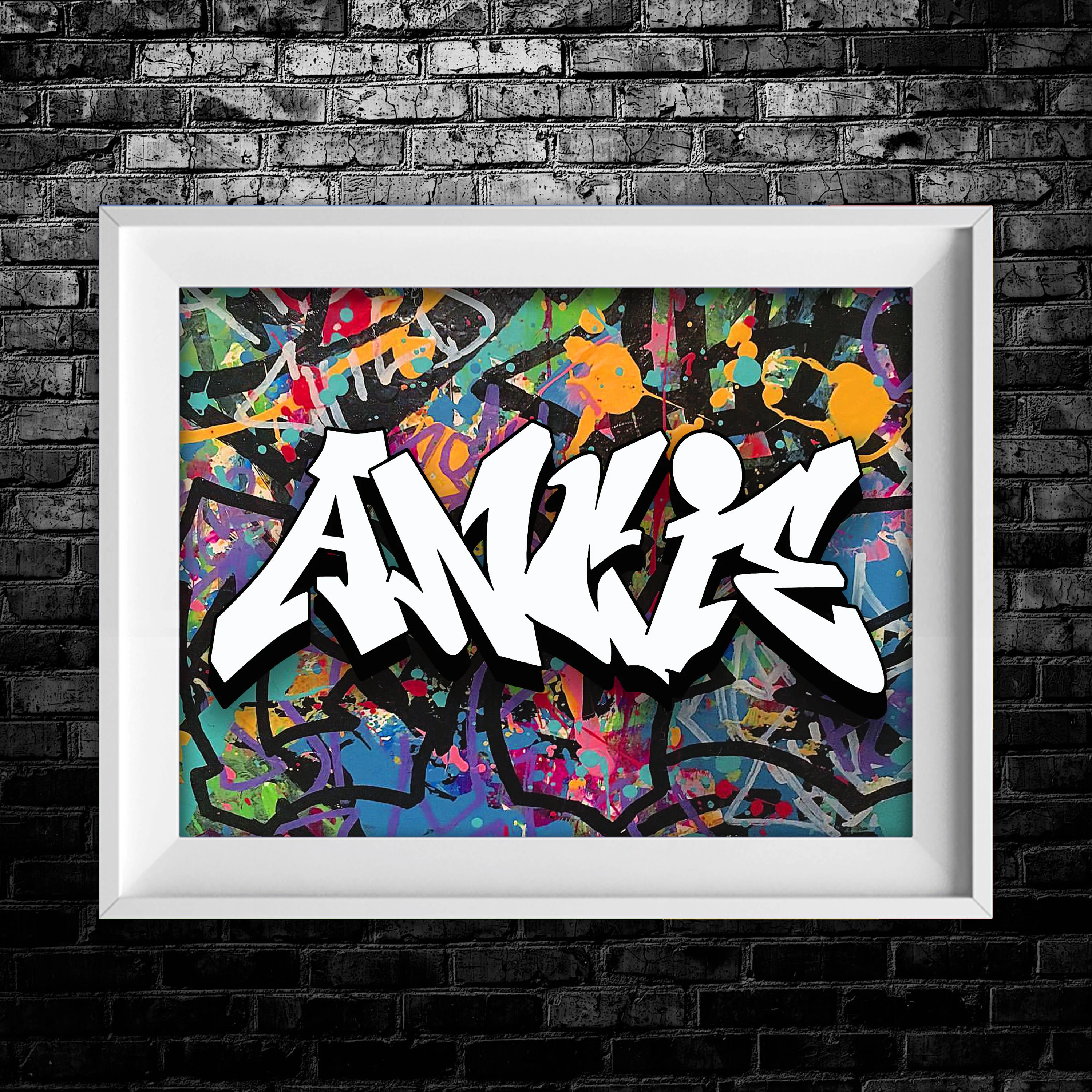 Custom Crazy Style Graffiti Name Digital Download Art Print