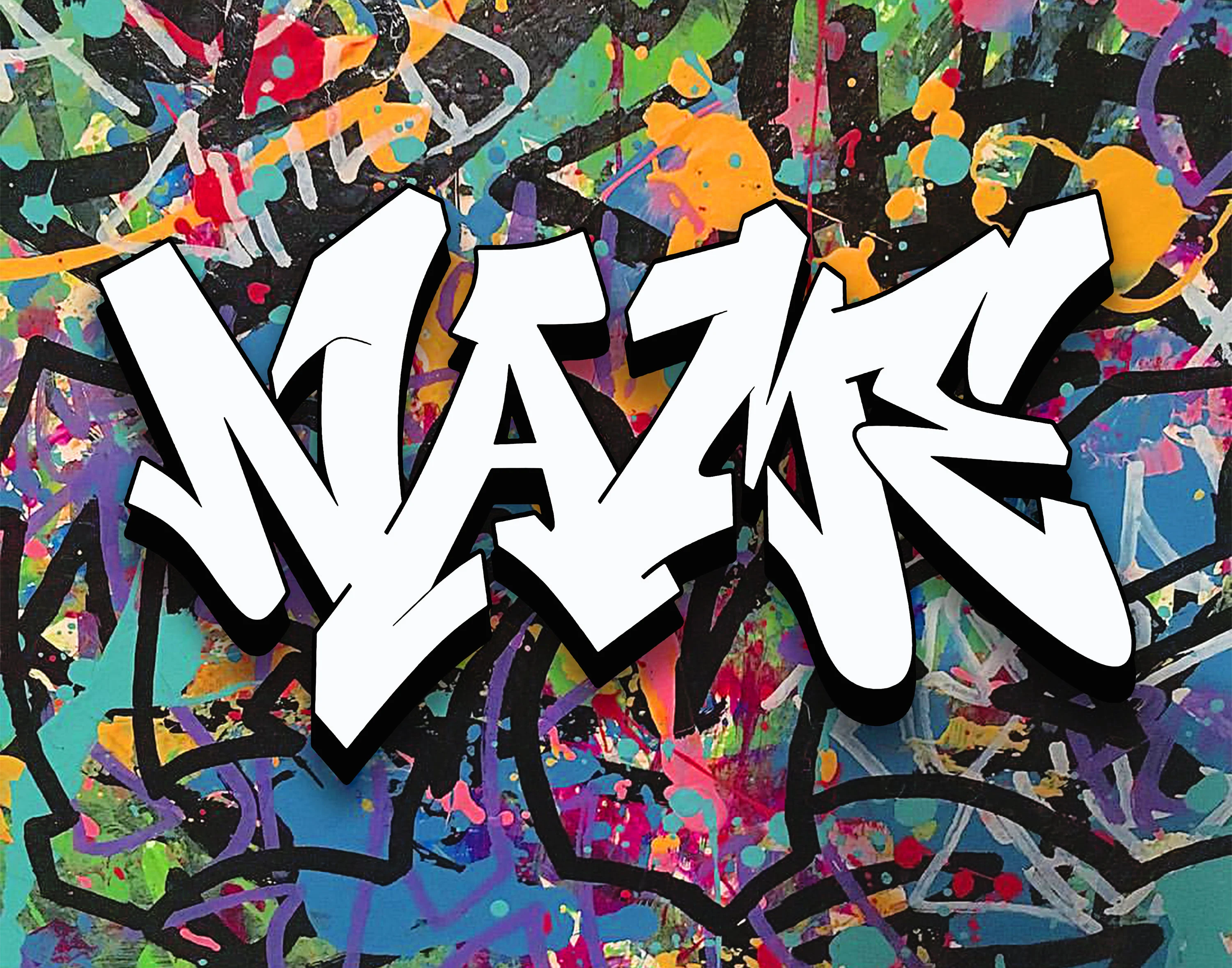 Custom Crazy Style Graffiti Name Digital Download Art Print