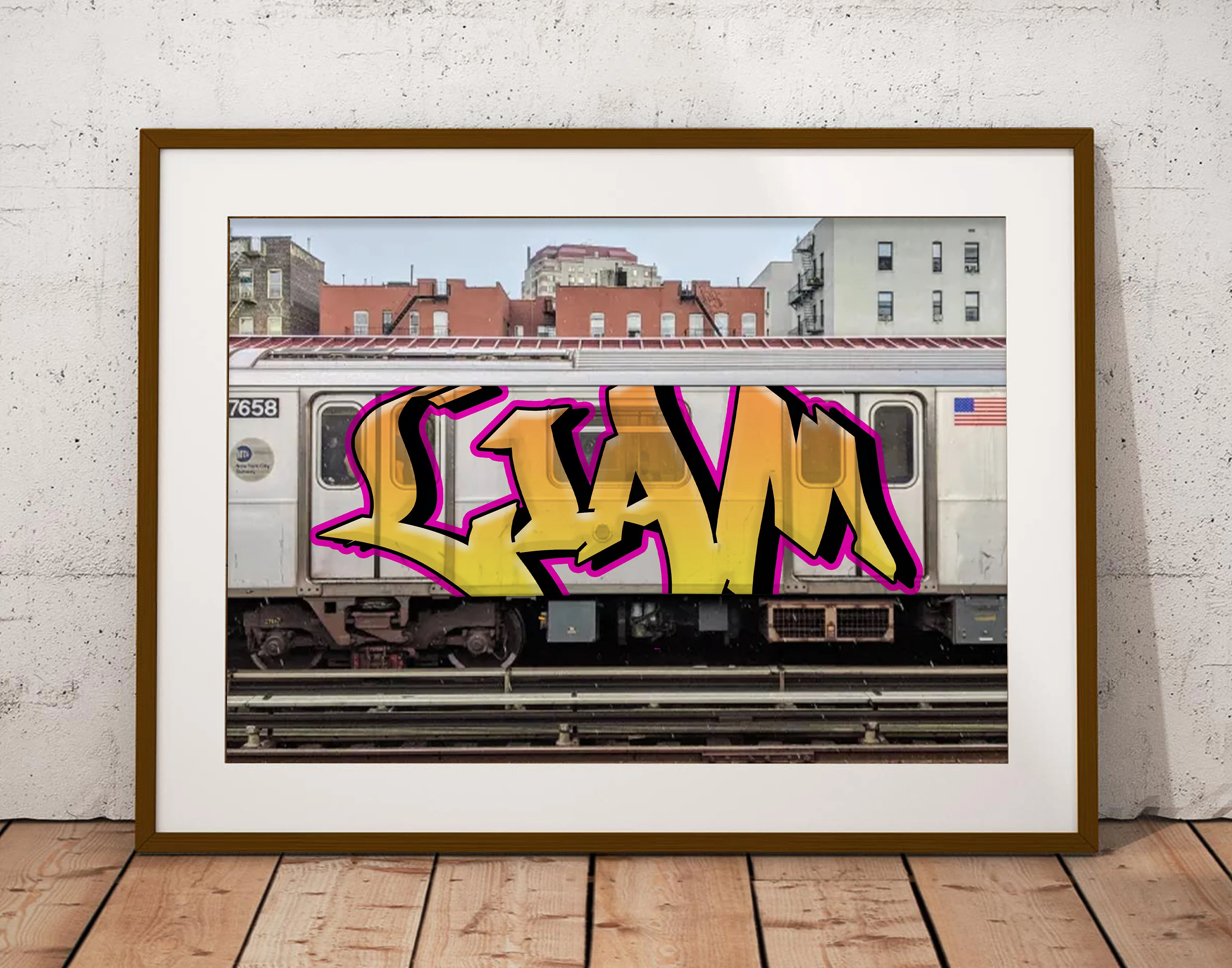 Custom NYC Subway Graffiti Name Art Print