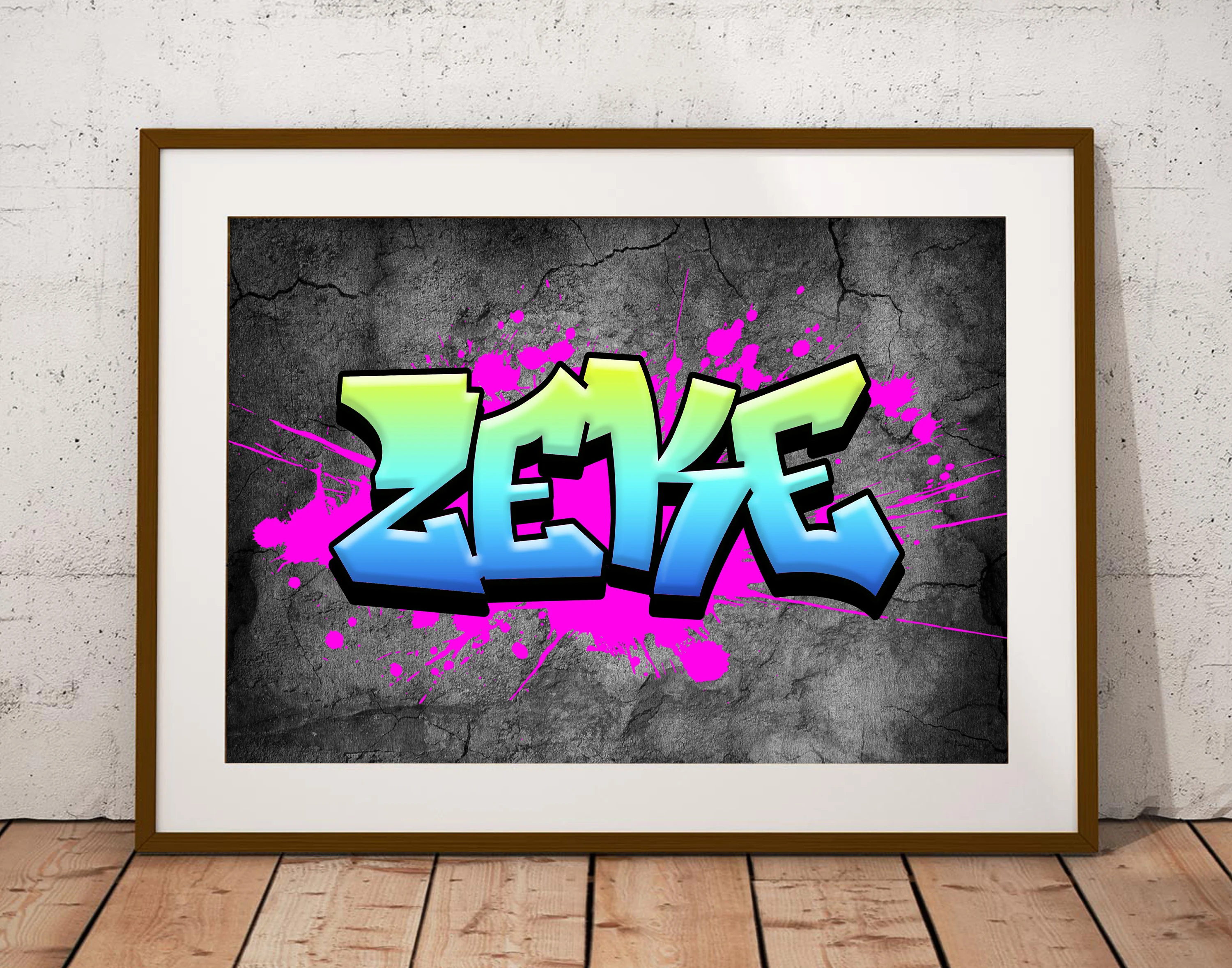 Custom Graffiti Name Digital Download Art Print