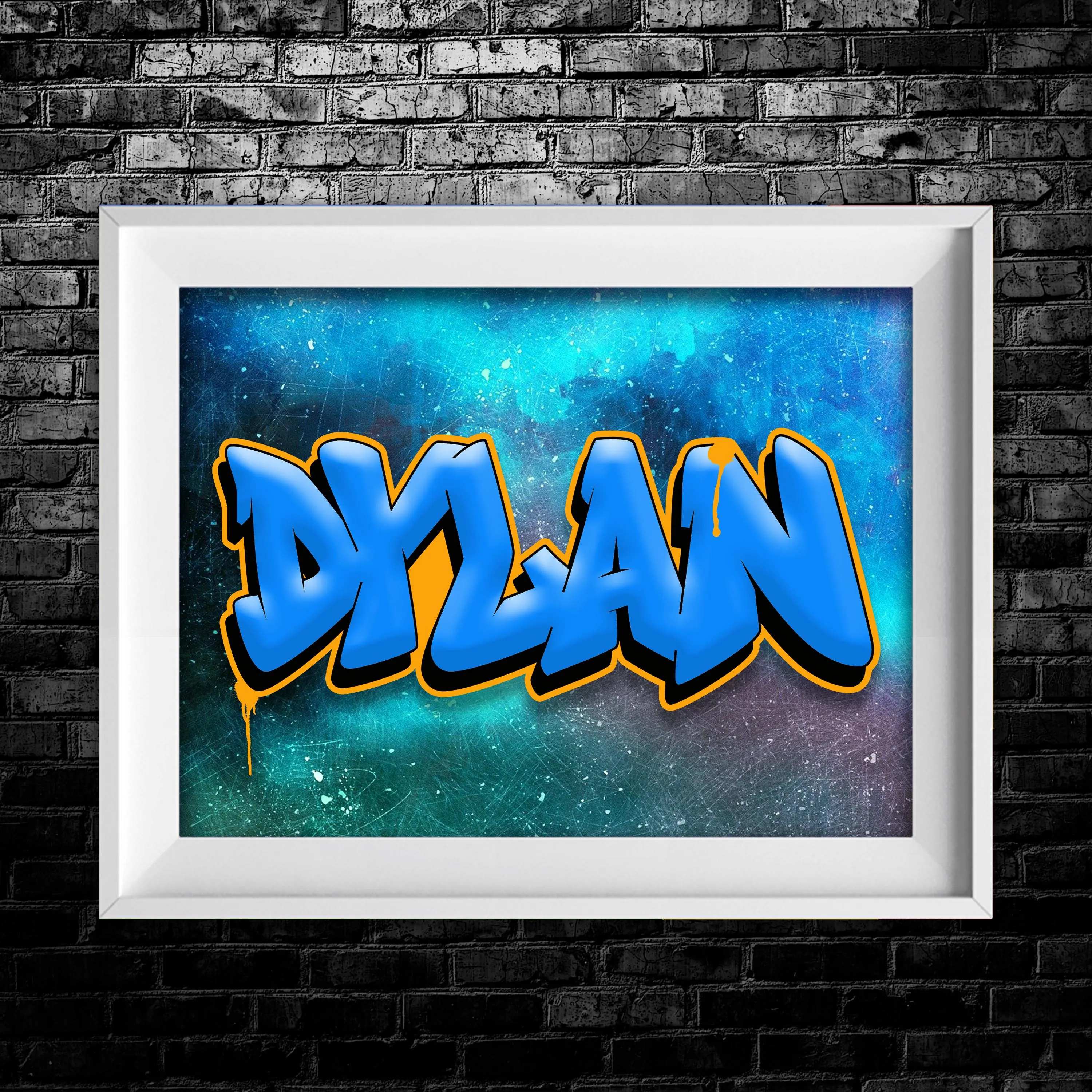 Custom Galaxy Graffiti Name Digital Download Art Print