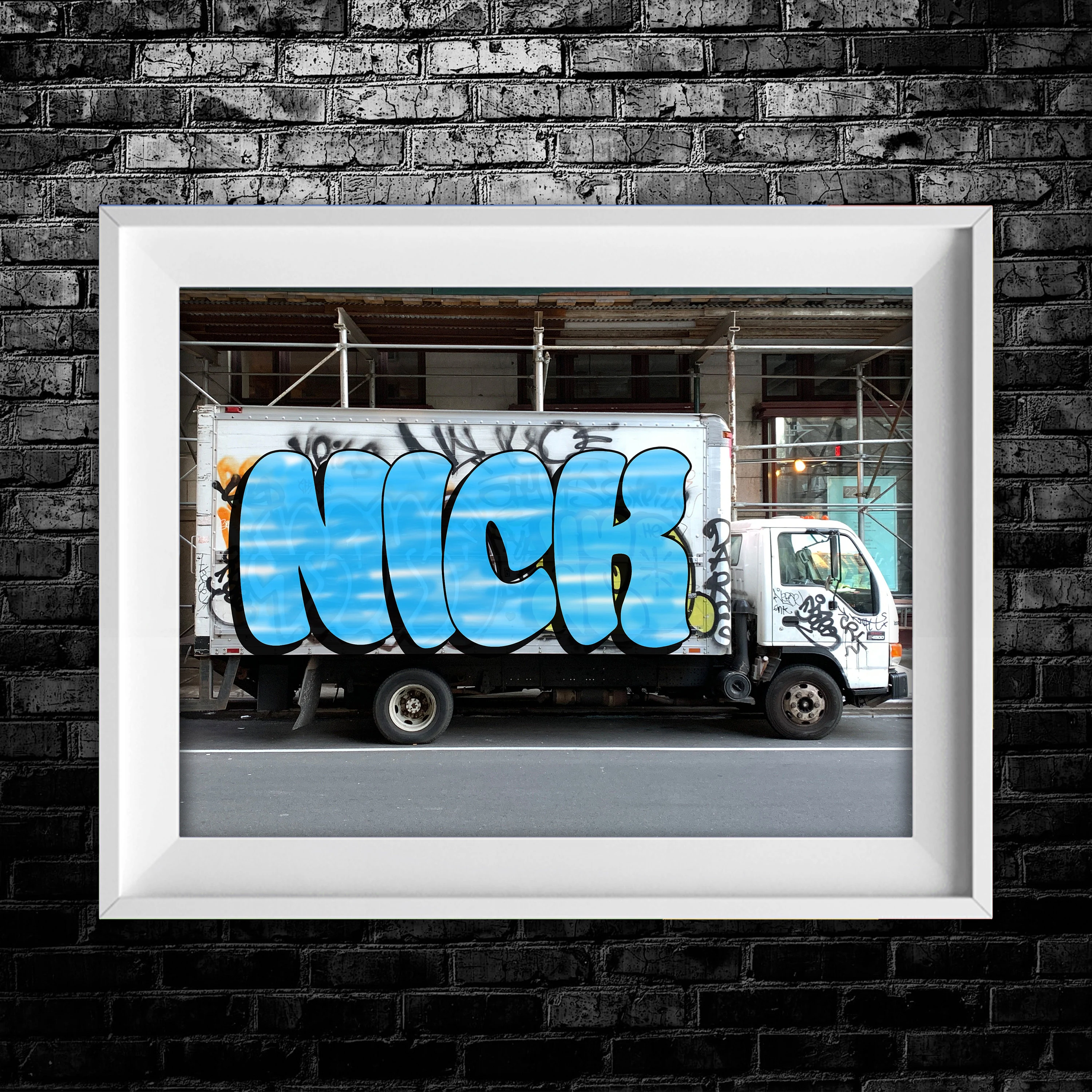 Custom NYC Box Truck Graffiti Name Digital Download Art Print