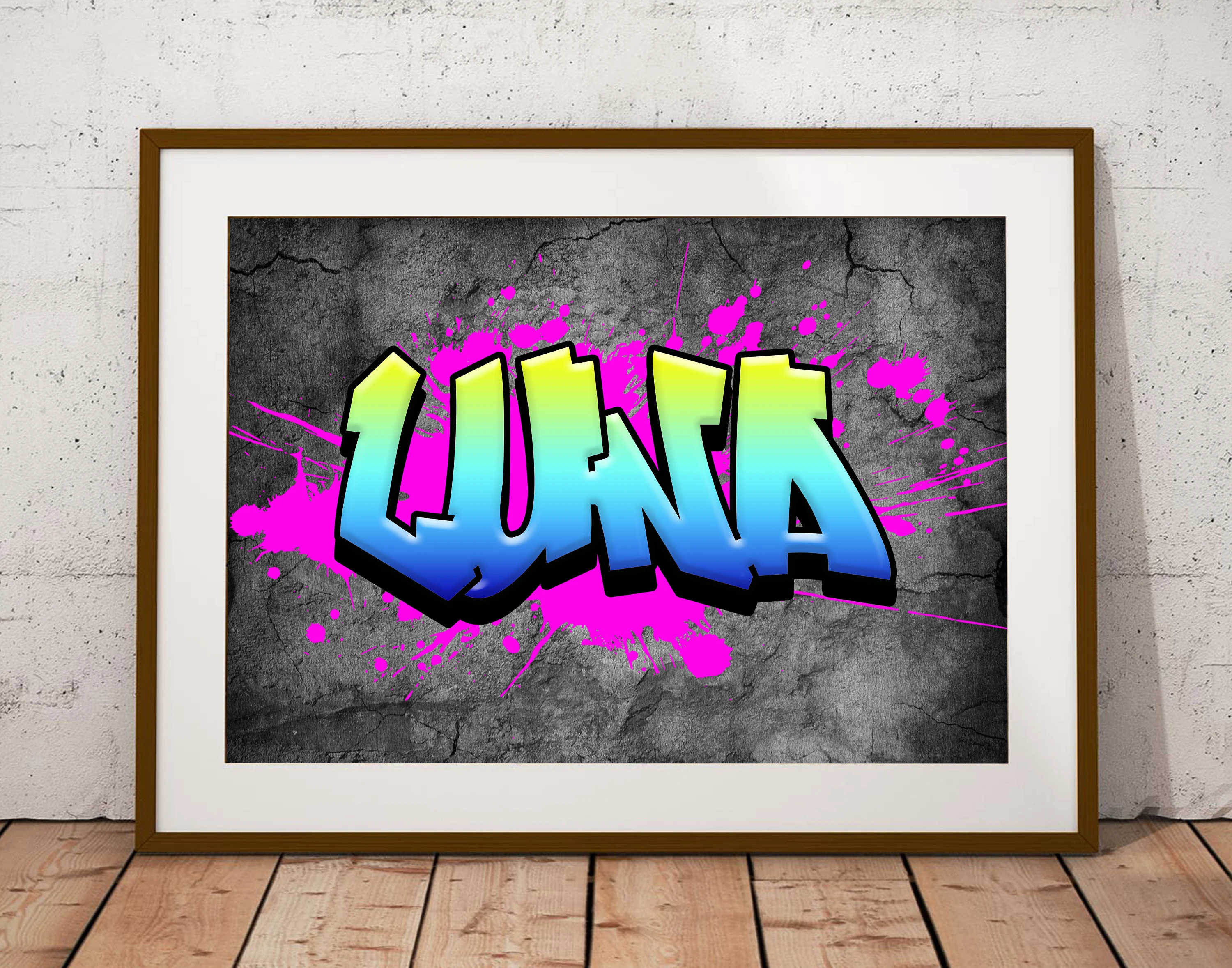 Custom Graffiti Name Digital Download Art Print