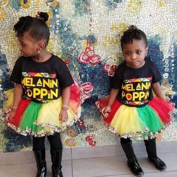 Melanin Poppin shirts for Youth with tutu