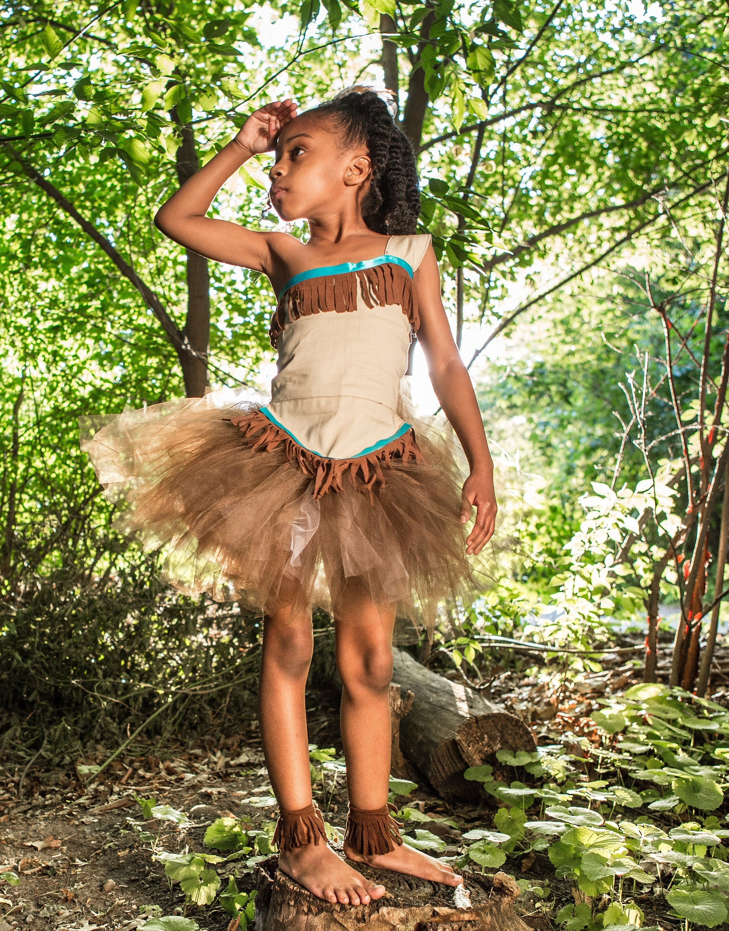 Fancy Native American tutu costume in earth tones- Girls. Dance recital Tutus/halloween outfit.