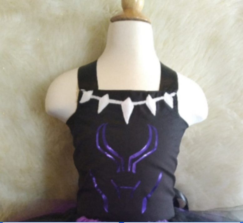 Black Panther tutu dress,black panther dress,black purple tutu dress,glitter tutu,Halloween tutu,superhero tutu dress