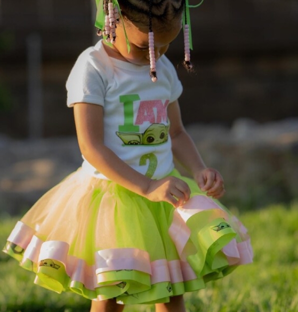 Baby Yoda birthday outfit - Baby Yoda birthday tutu outfit - Yoda birthday shirt - Baby Yoda birthday outfit