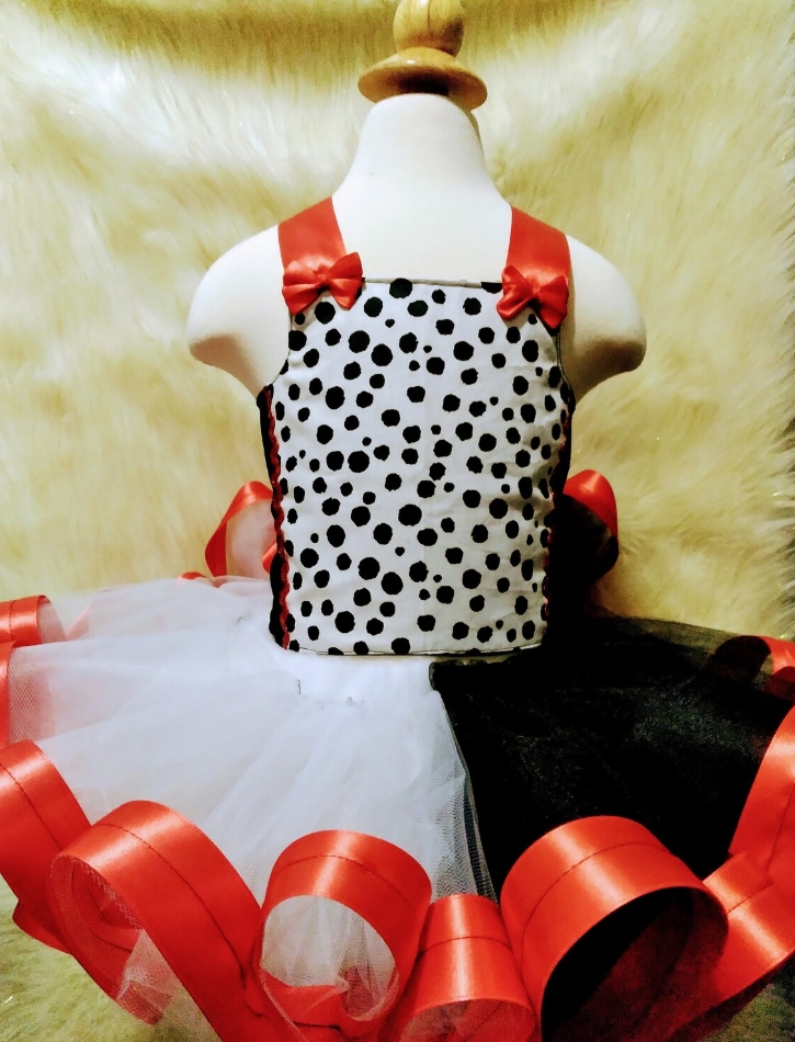 Cruella Deville Tutu Dress. 101 Dalmatians Tutu Dress. Dalmatian Dog Tutu Dress. Cruella Costume. Villain Costume