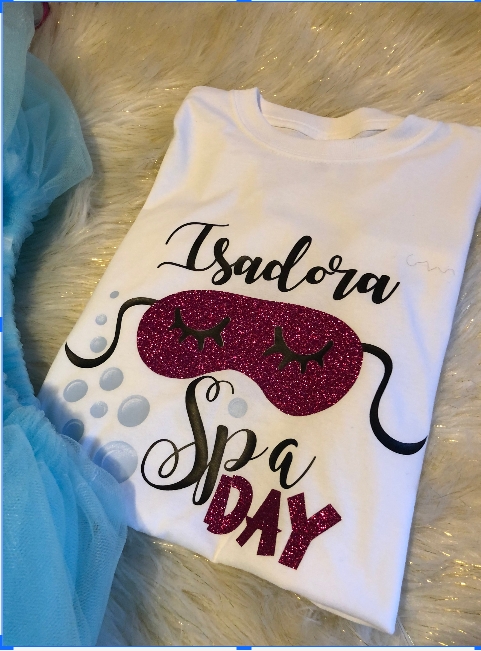 Spa Day Girl Tutu Outfit, Spa Birthday Party, Makeup Birthday Outfit