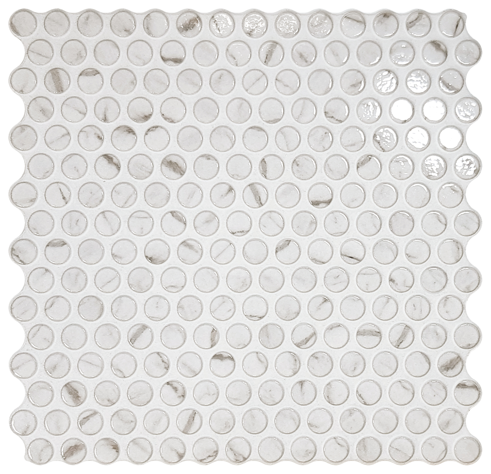 Penny Mosaïque Blanc Marbre