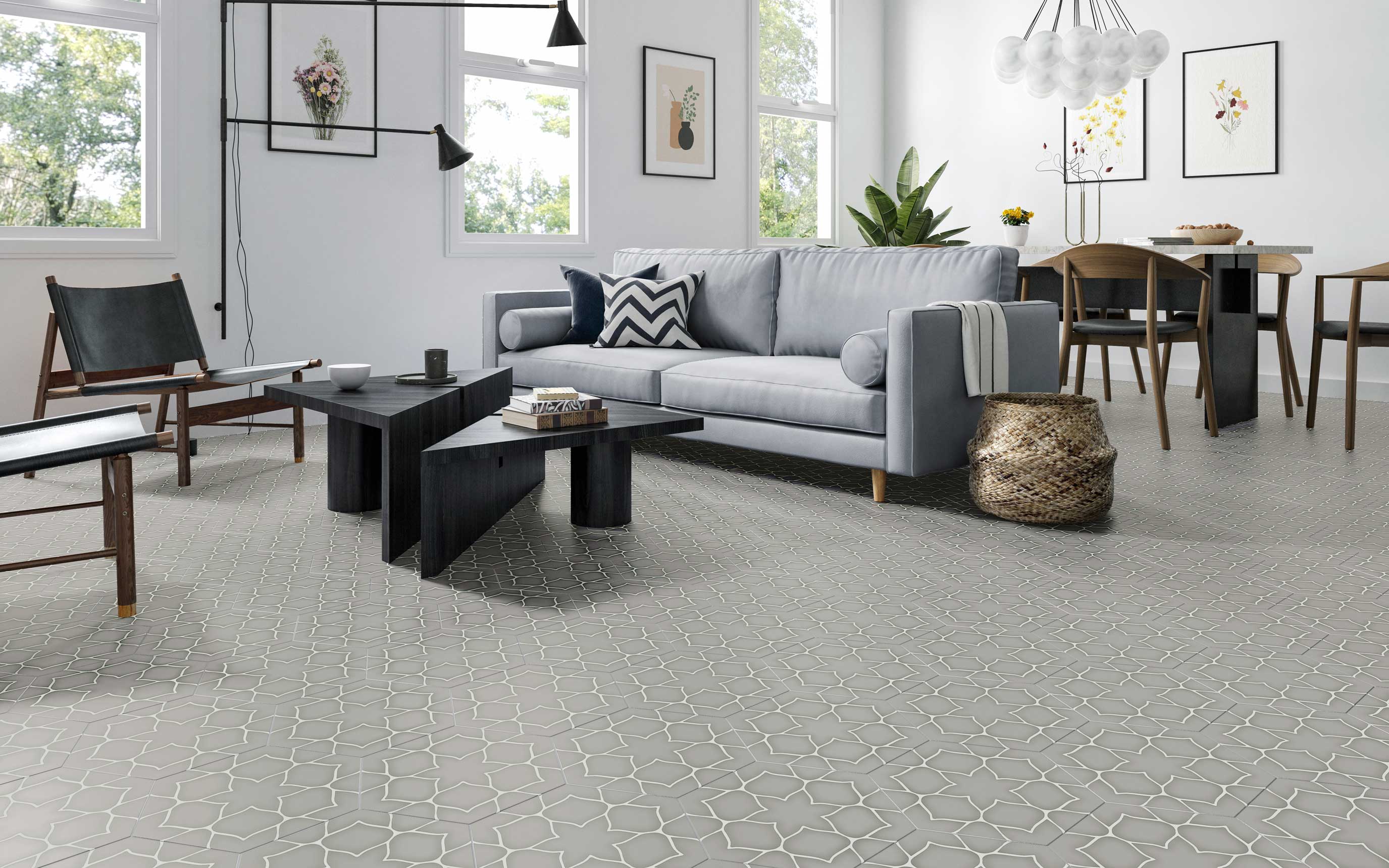 Kerala carreau hexagonal contemporain