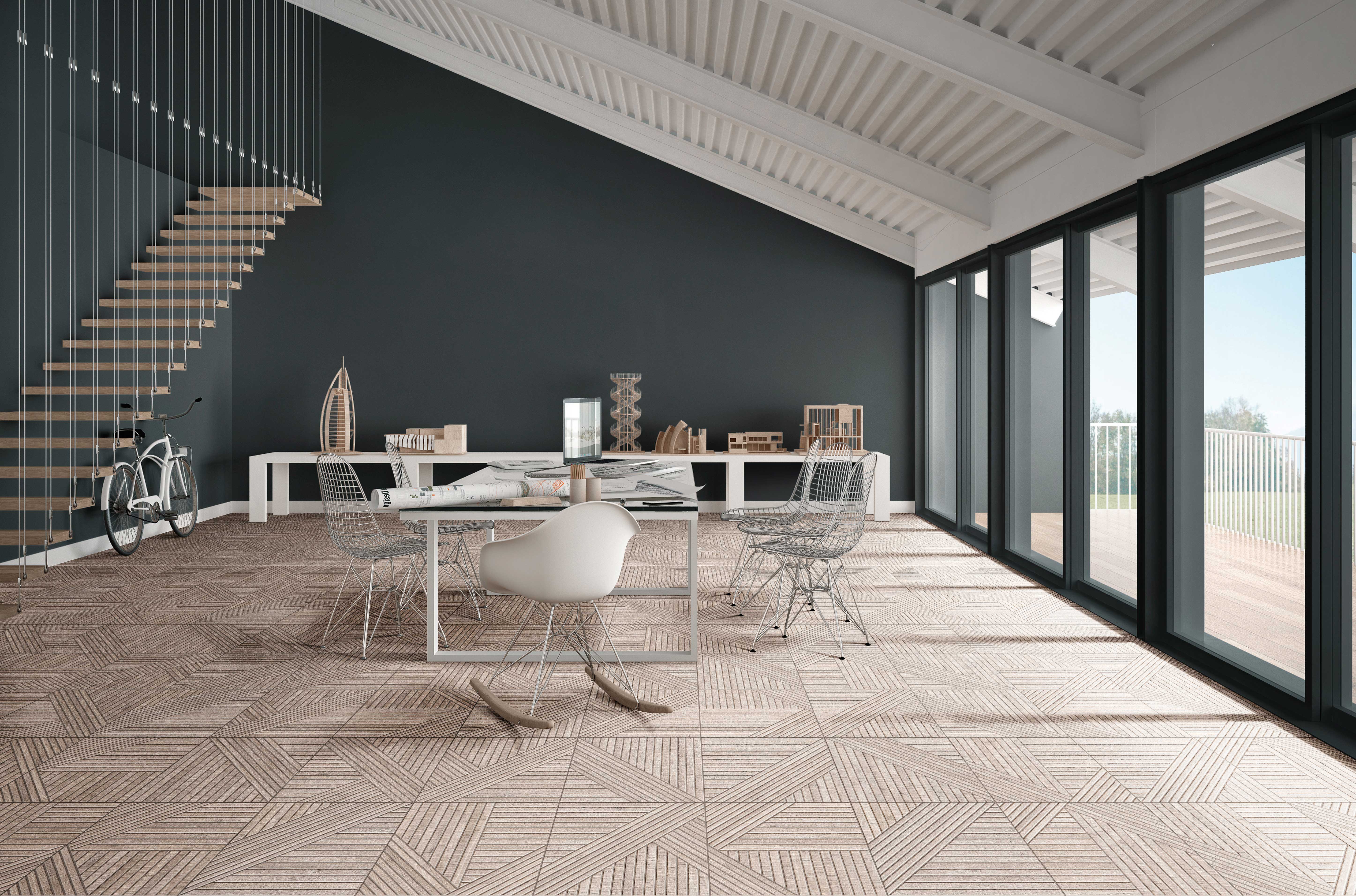 Tangram Wood carrelage effet bois