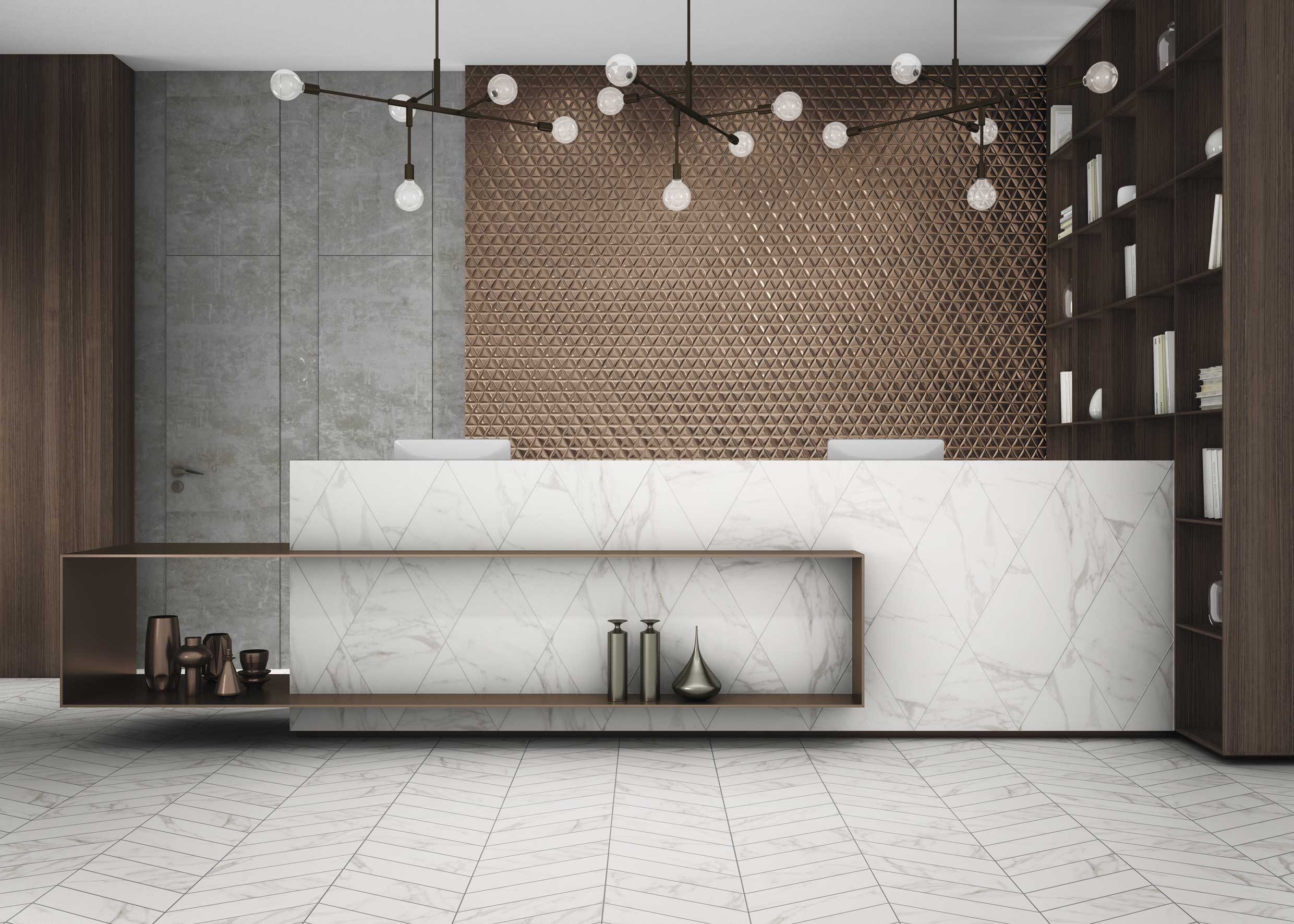 Diamond waves carrelage déco chic