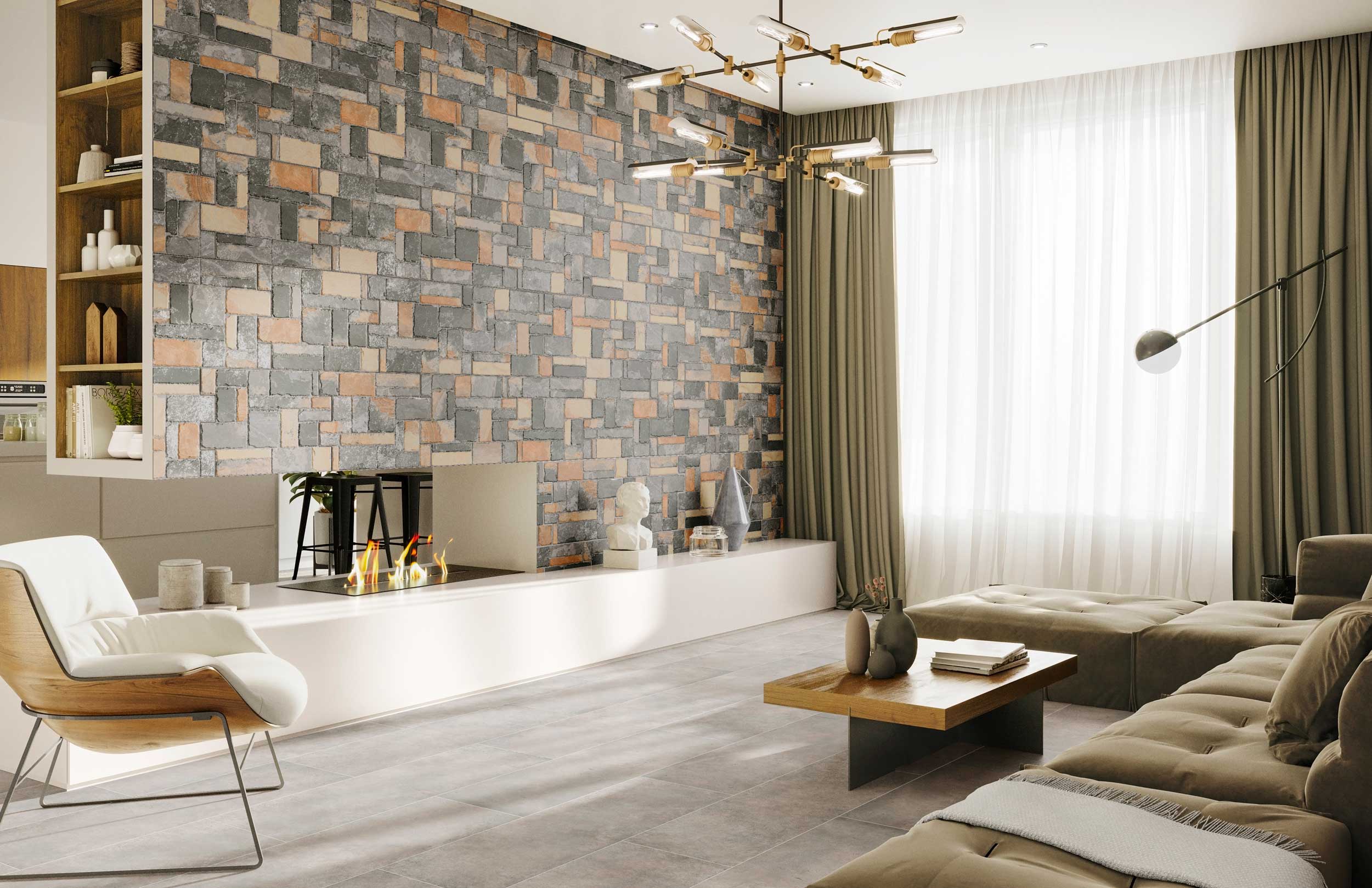 Slate Indian carrelage effet brique