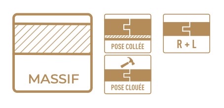 Mercurey Parquet en chêne massif épaisseur 14mm