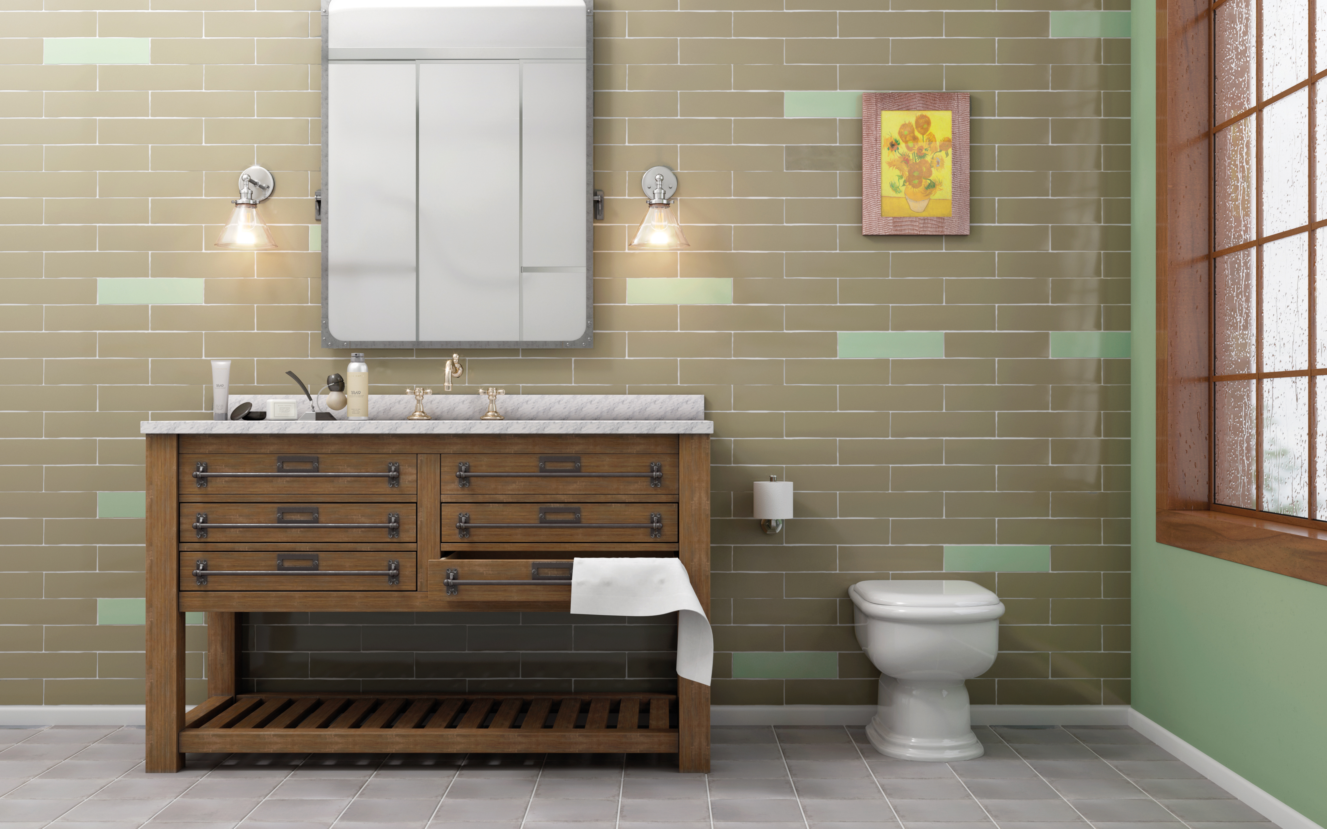 Carreau de céramique vert Alaska Verde