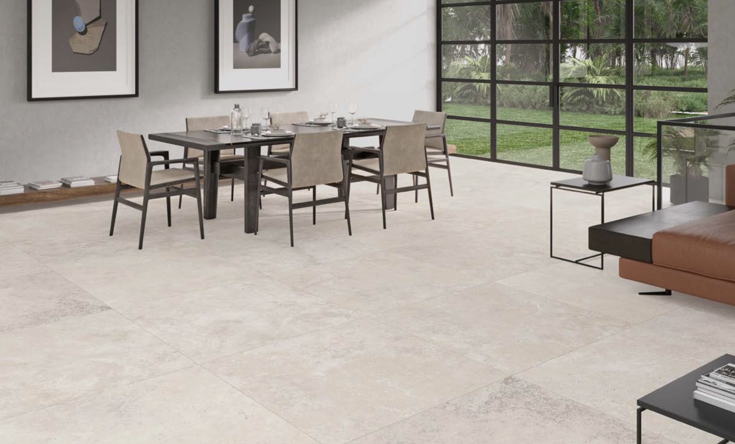 Ankara Gris Carreau en céramique 120x120cm