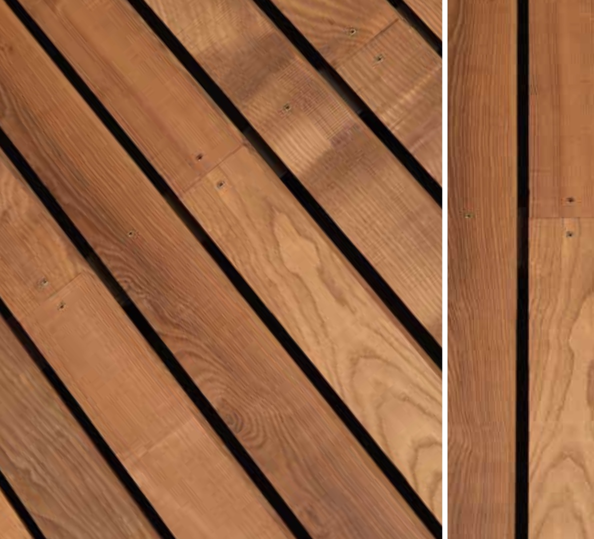 Claire voie frêne thermo traité épaisseur 21mm