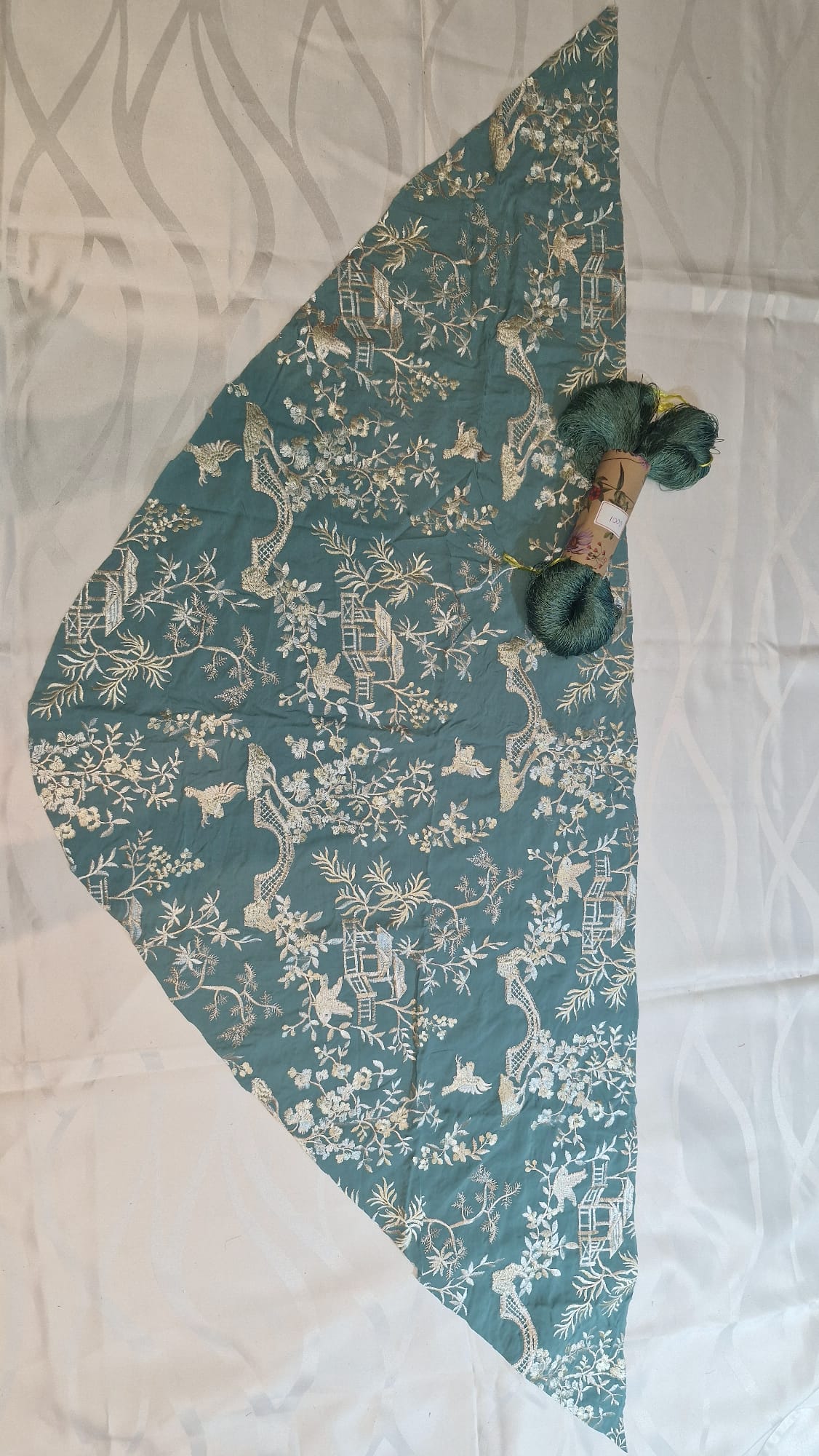 kit mantoncillo + seda verde empolvado