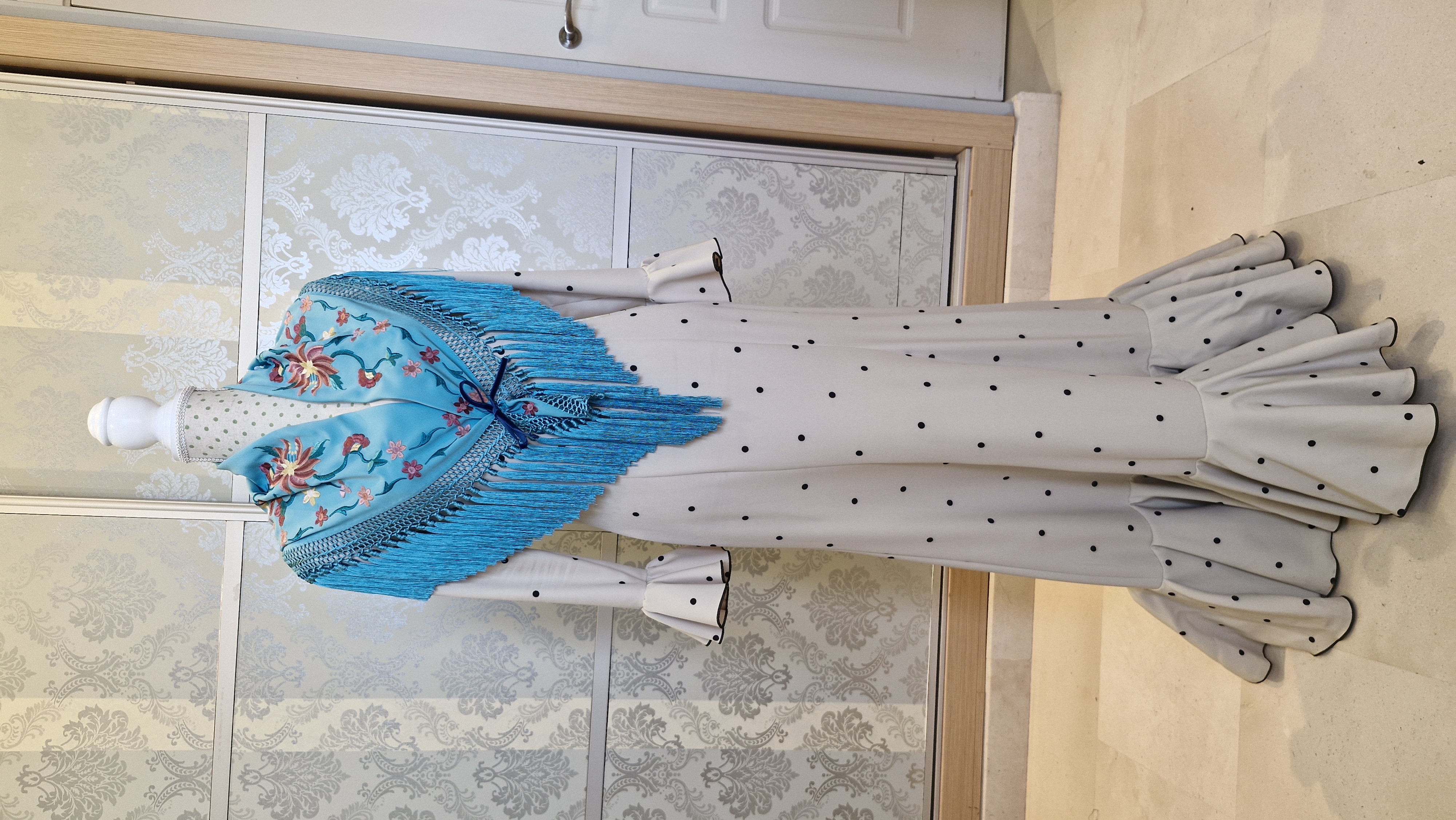 Mantoncillo celeste aguamarina