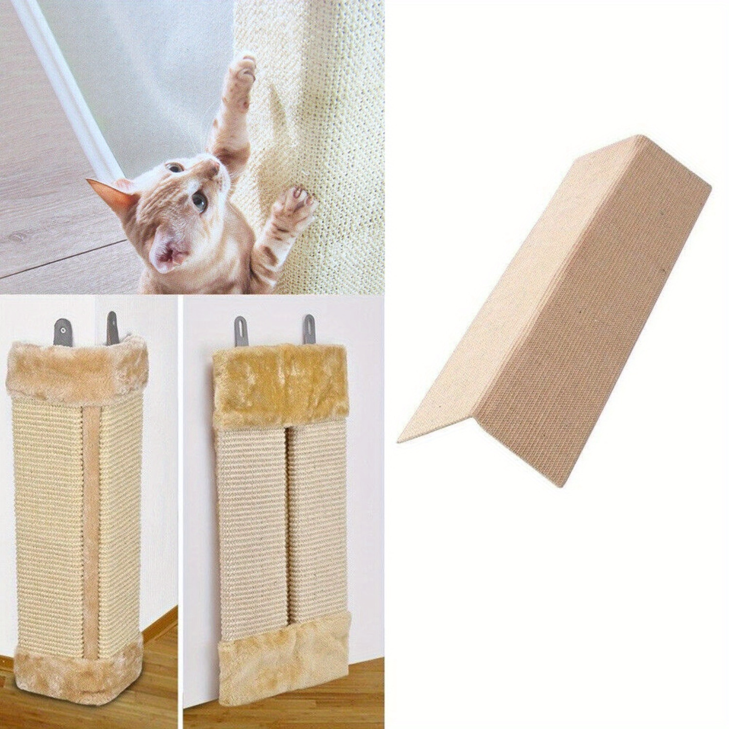 🐾 PLANCHE À GRATTER MURALE EN SISAL – PROTECTION DES MEUBLES & JEU AMUSANT