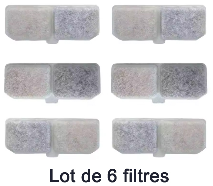 Lot de 6 filtres pour Cubix - Fontaine à eau