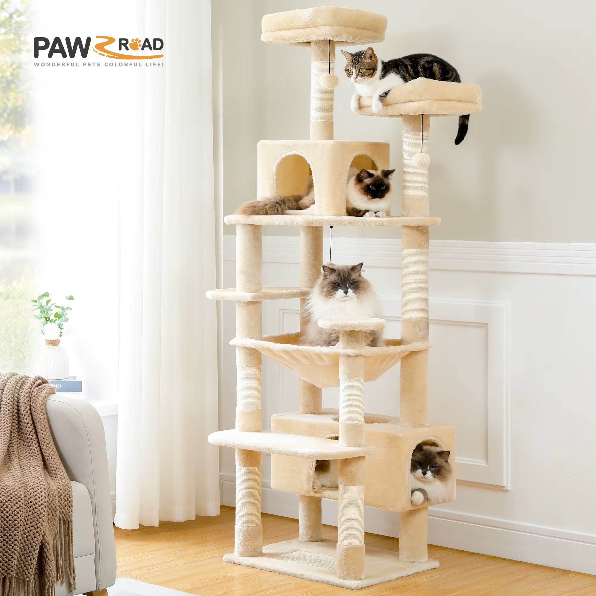 🐾 Arbre à Chat Géant – Le refuge idéal pour les explorateurs sur pattes