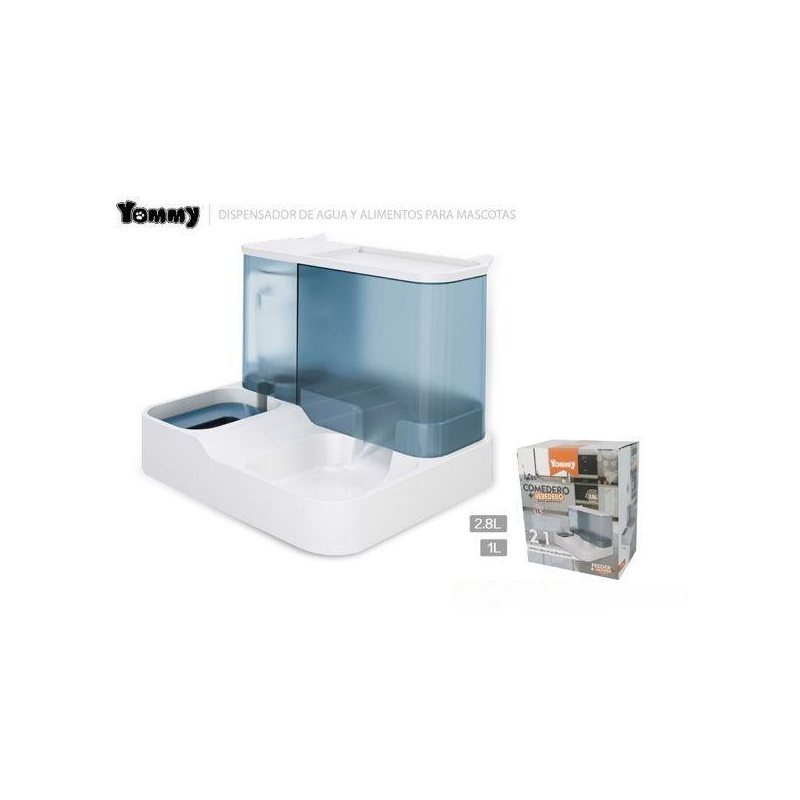 🐾 DISTRIBUTEUR AUTOMATIQUE NOURRITURE & EAU – 2,8 L + 1 L EN ACIER INOXYDABLE