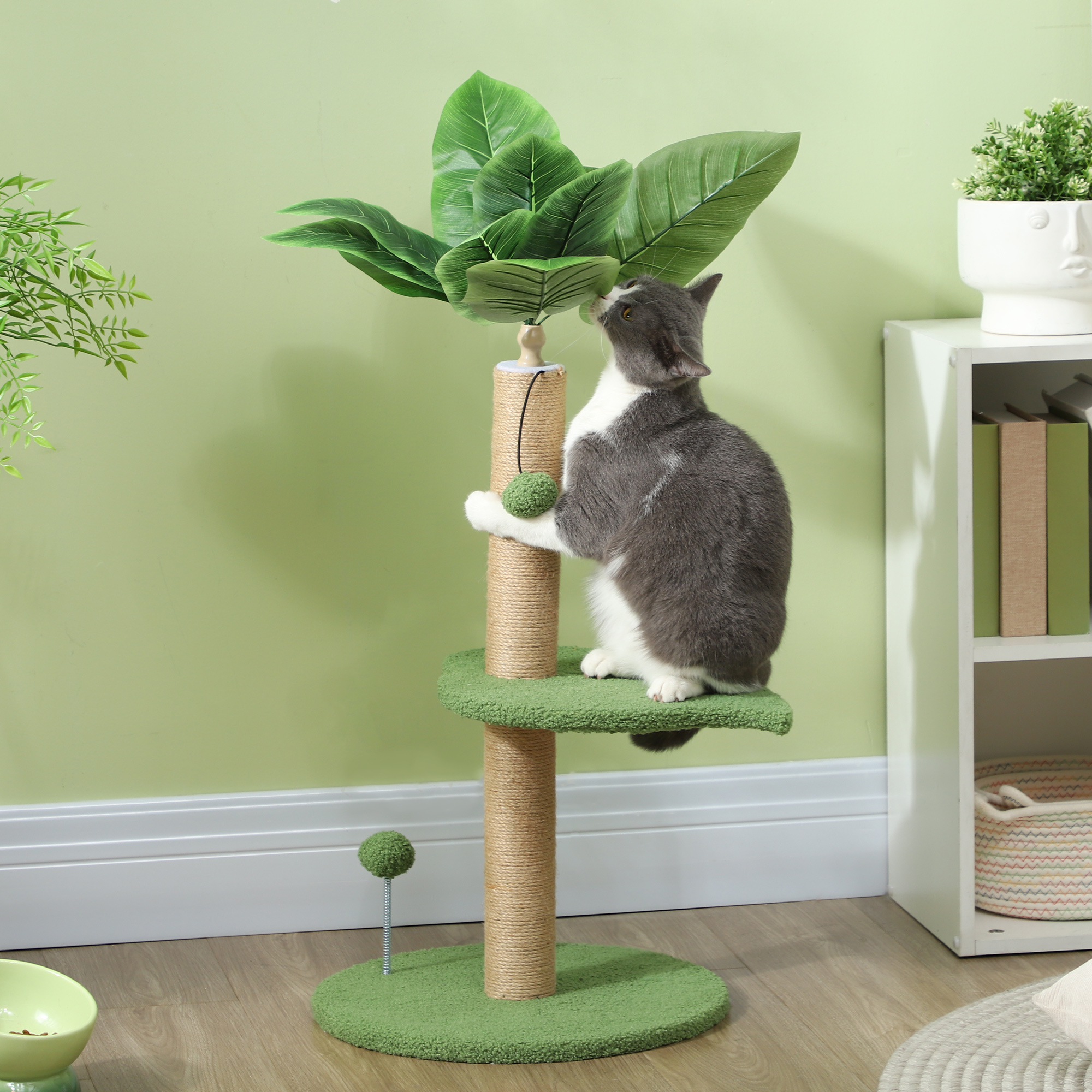 🐾 ARBRE À CHAT 83 CM – CENTRE D’ACTIVITÉS MULTI‑NIVEAUX AVEC GRIFFOIR EN JUTE & JOUETS