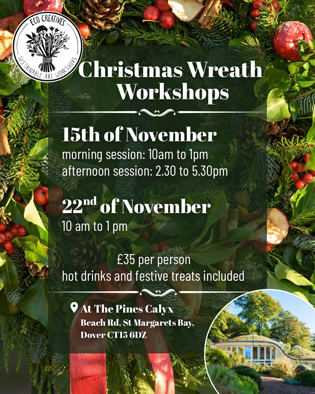 Christmas Wreath workshop 22nd of November