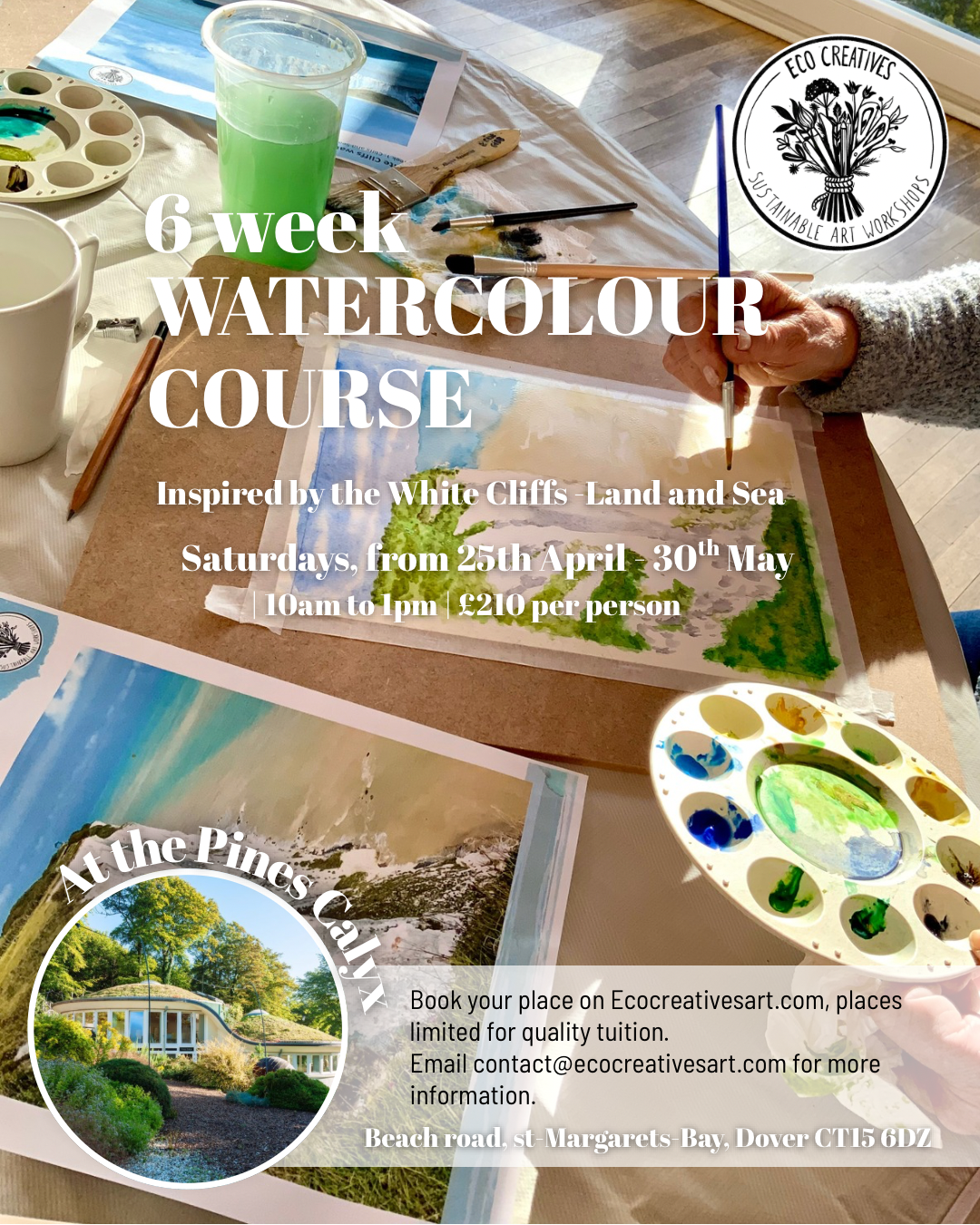 6 week Watercolour Course - inspired by the White Cliffs
