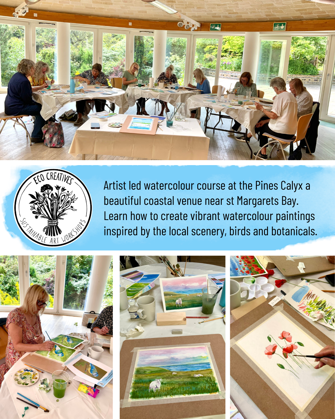 6 week Watercolour Course - inspired by the White Cliffs