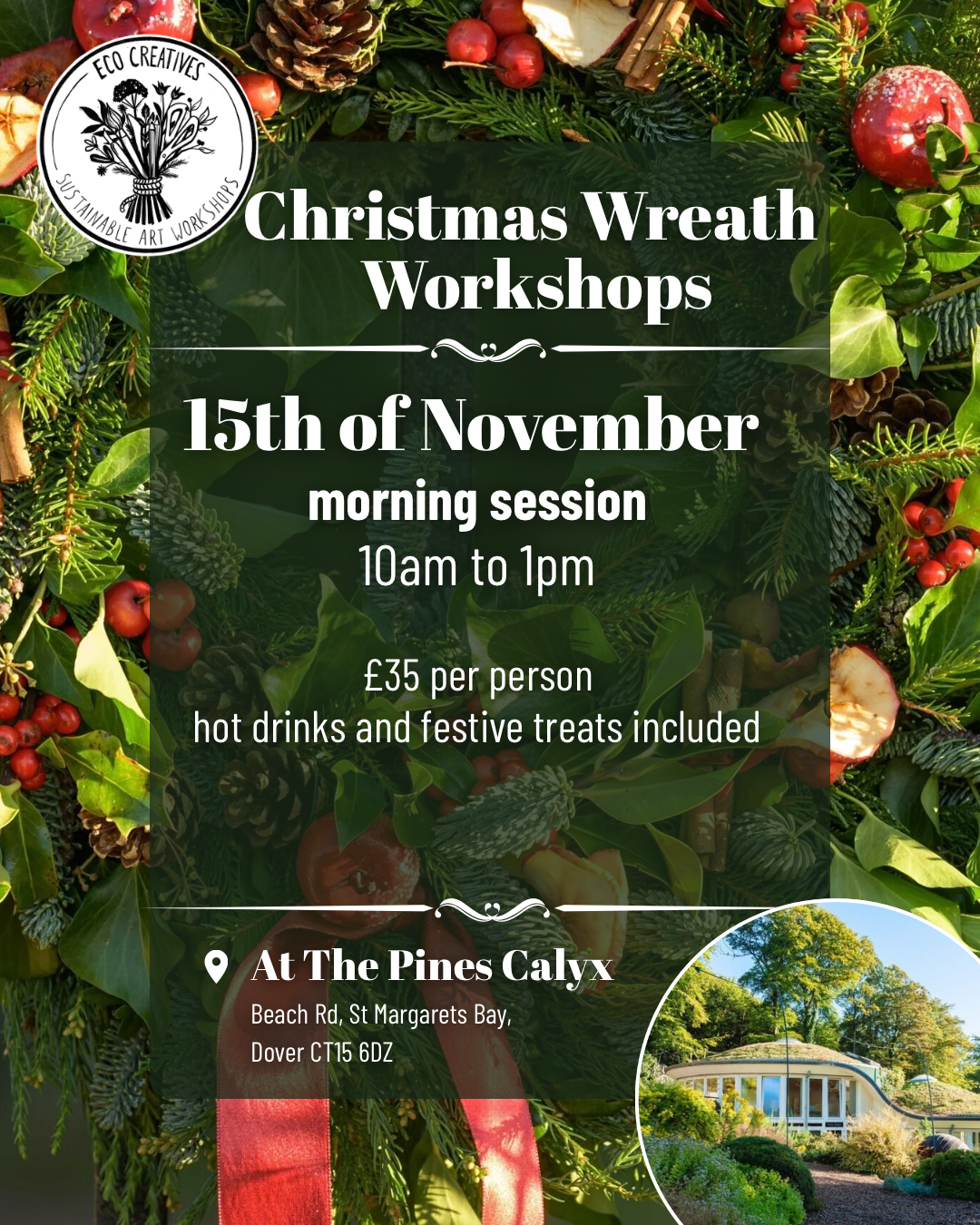 15/11 morning session Natural Christmas Wreath workshop