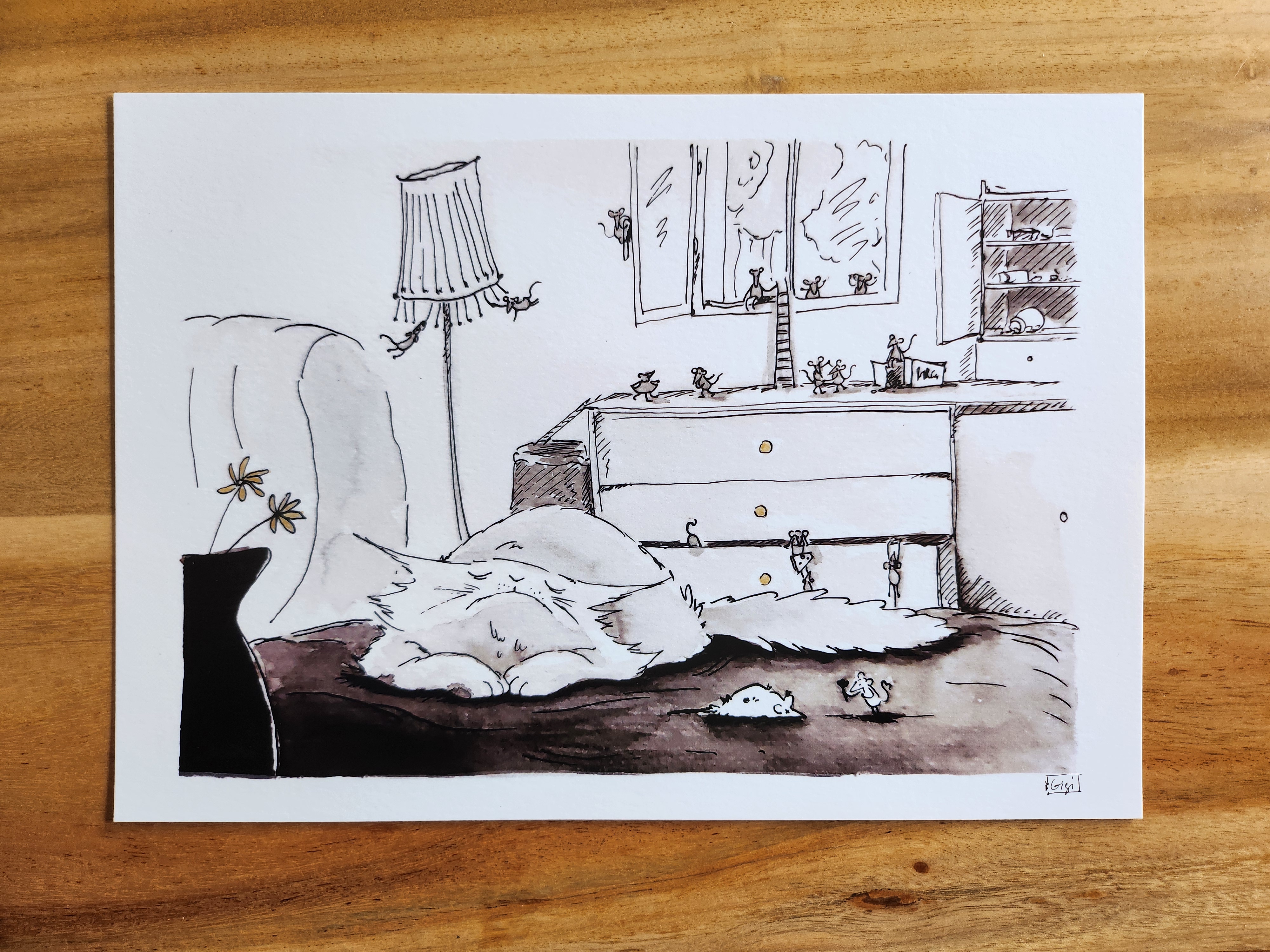 "Quand le chat dort..."