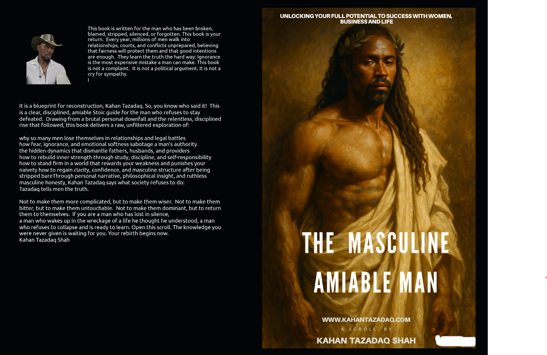 THE MASCALINE AMIABLE MAN HARD COVER