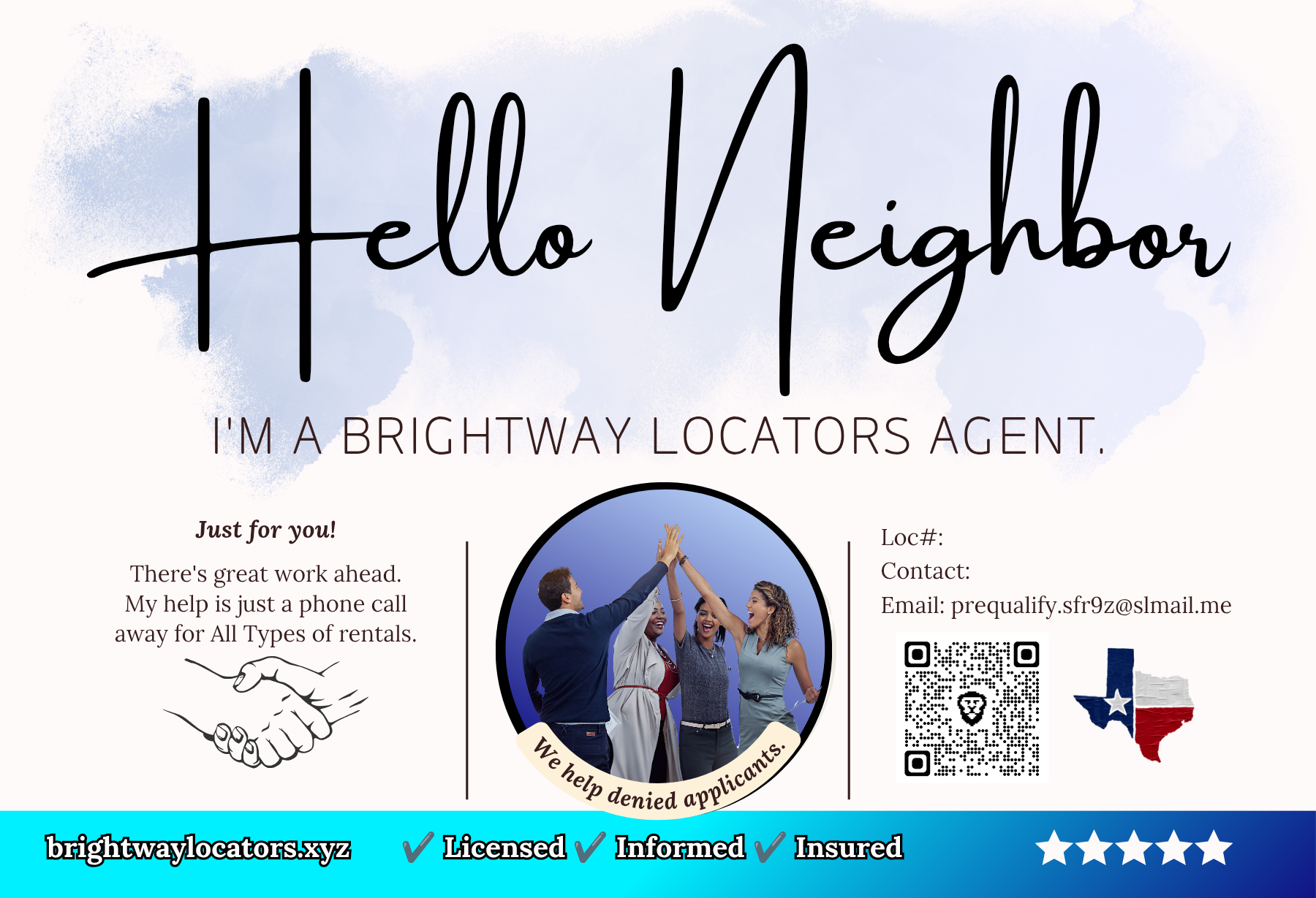 Hello Neighbor Marketing Flyers for Property Contacts - 15 or 30 count