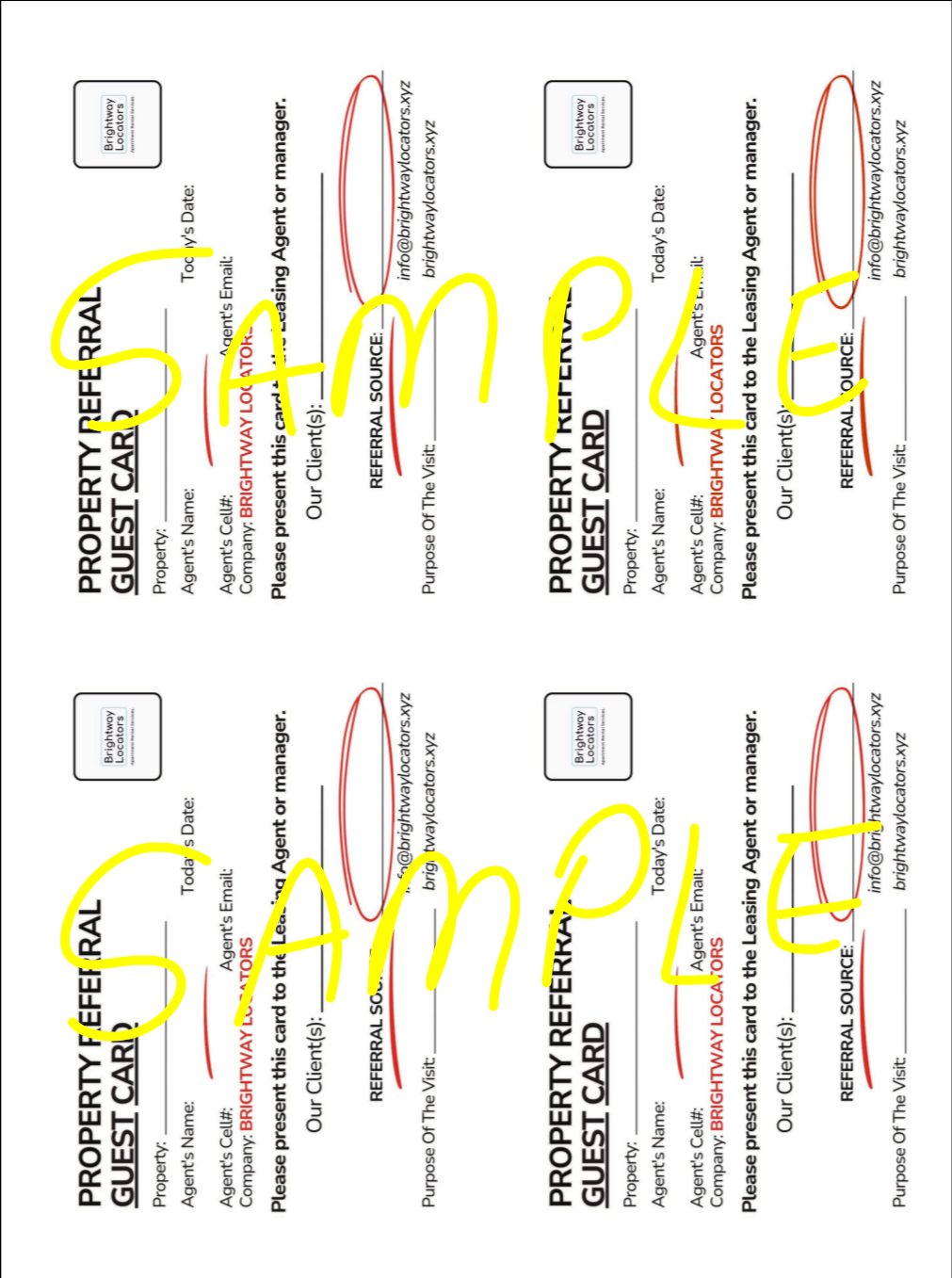 GUEST CARDS - Property Referral Guest Card PDF Pages 